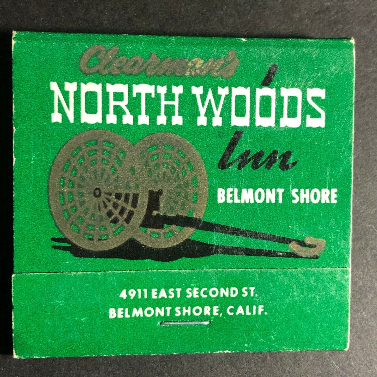 Vintage 1950-60's Full Matchbook North Woods Inn Belmont Shore, CA *FEATURE*