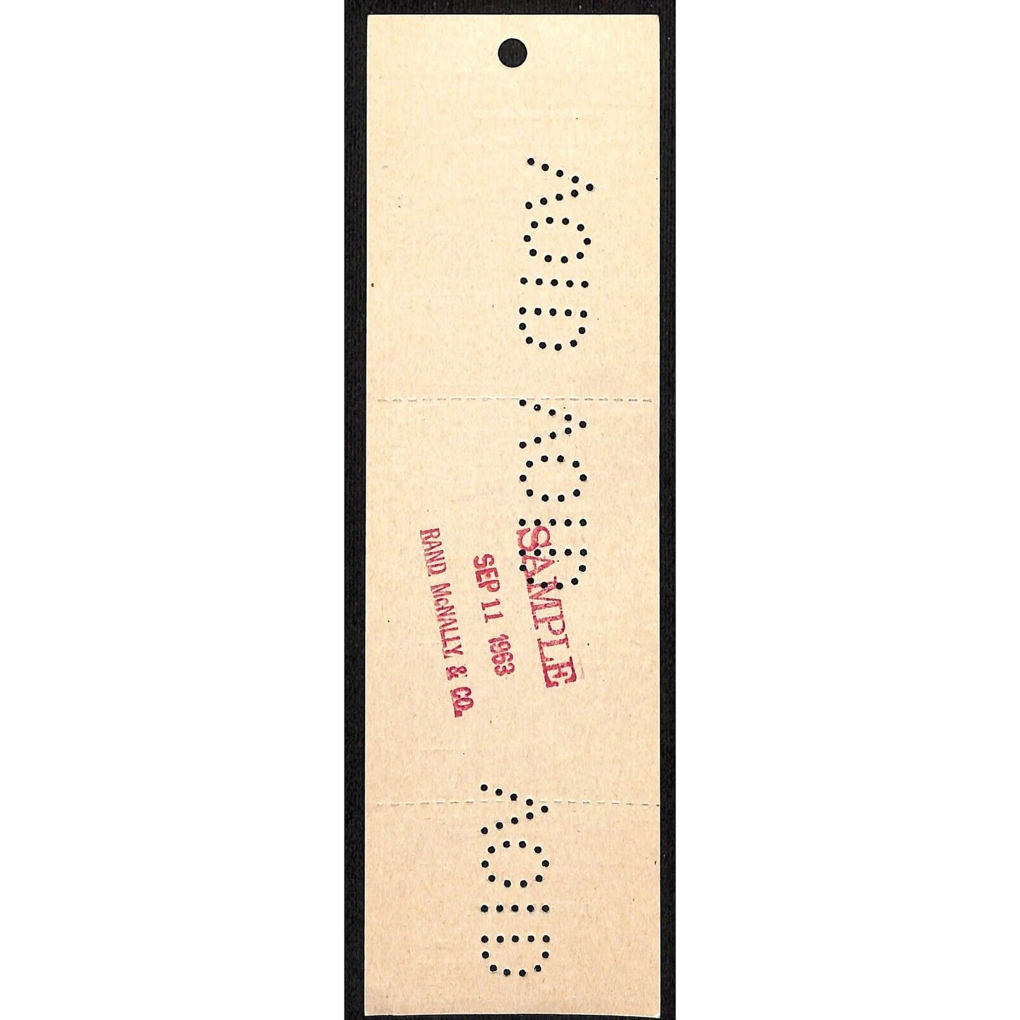 Burlington Route Chicago to St. Paul Unused VOID SAMPLE Ticket 1963 Scarce
