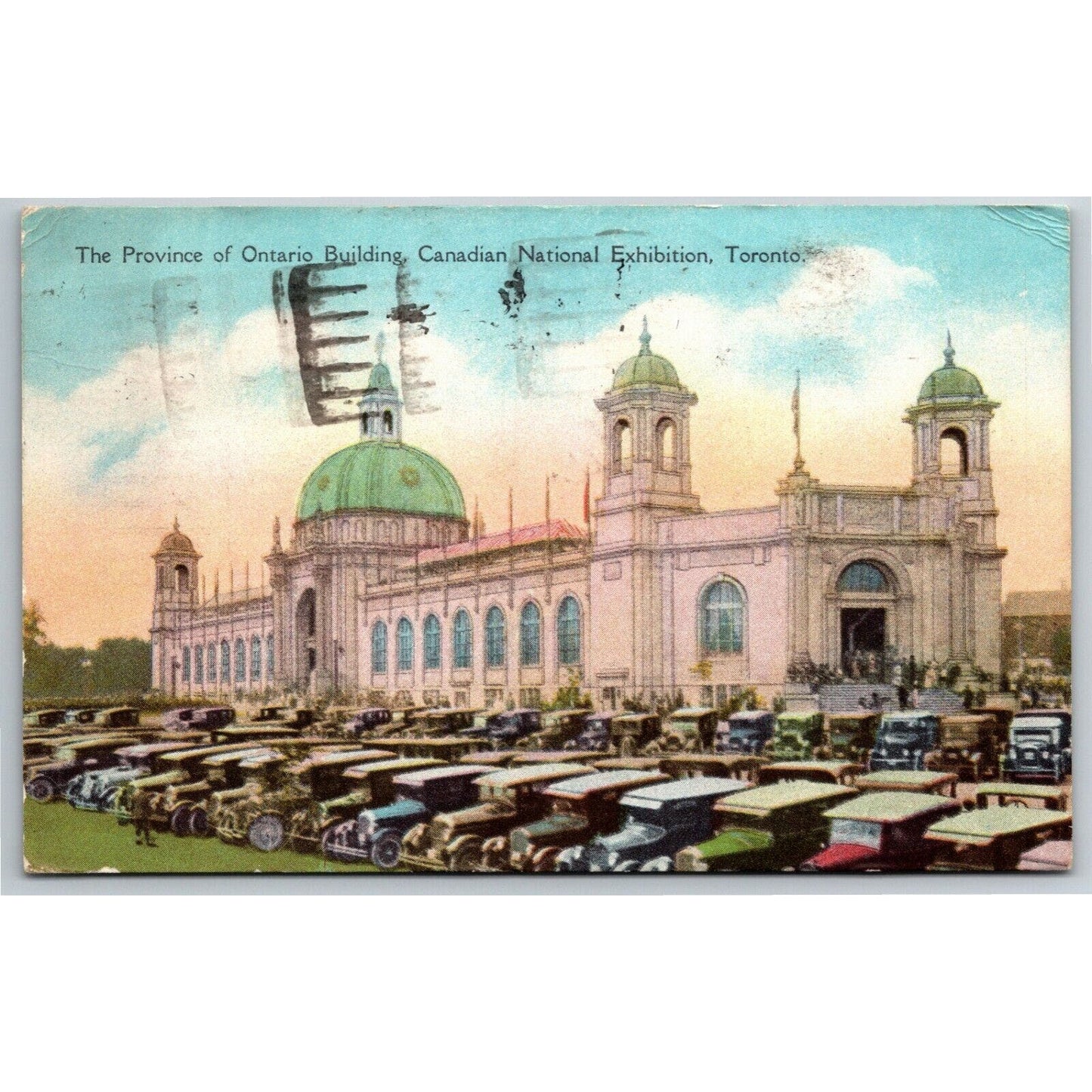 Vintage Postcard Canadian National Exposition Toronto Posted at Expo 1929 Autos