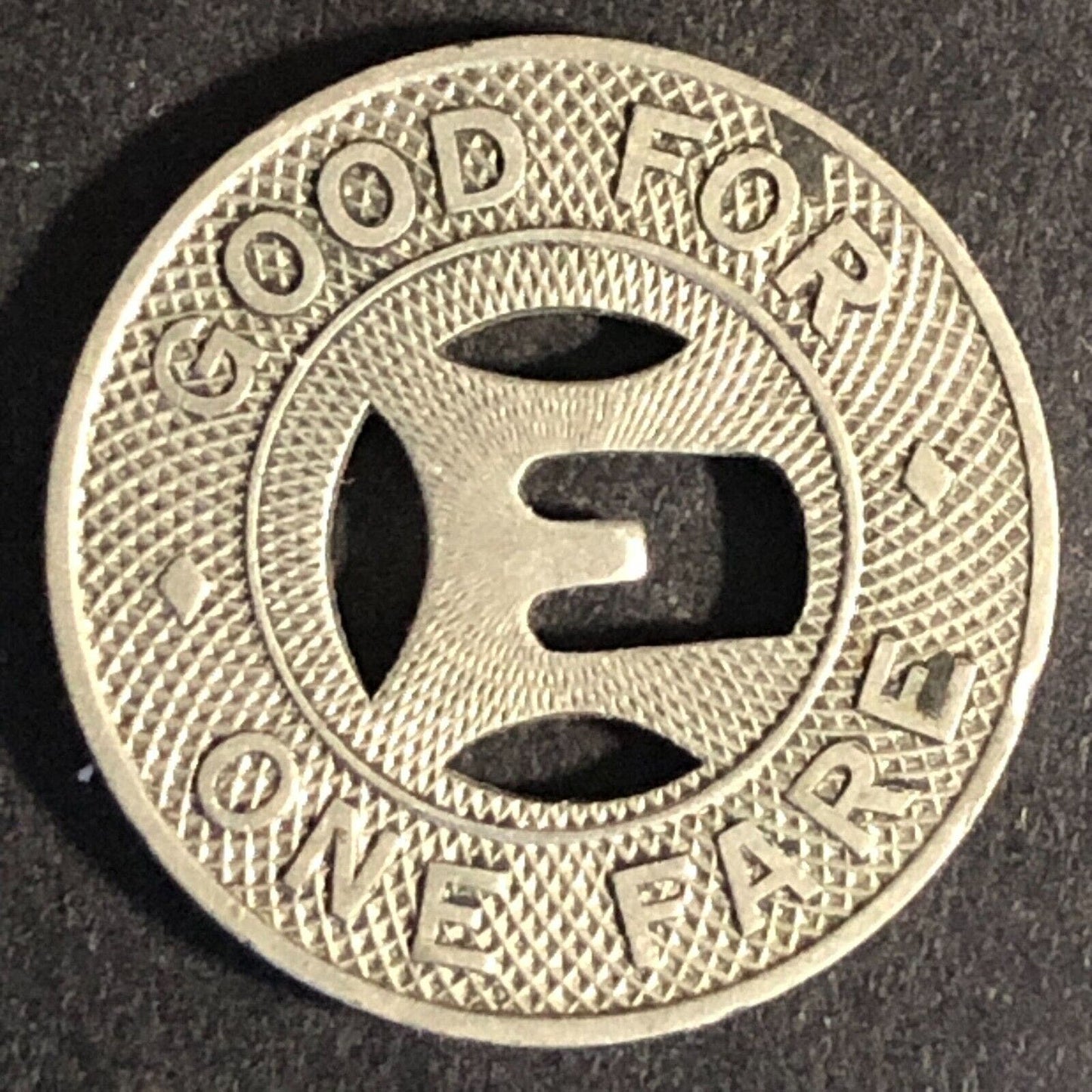 Ellwood City Motor Coach Company (PA) WM G/F One Fare Transit Token - 20mm
