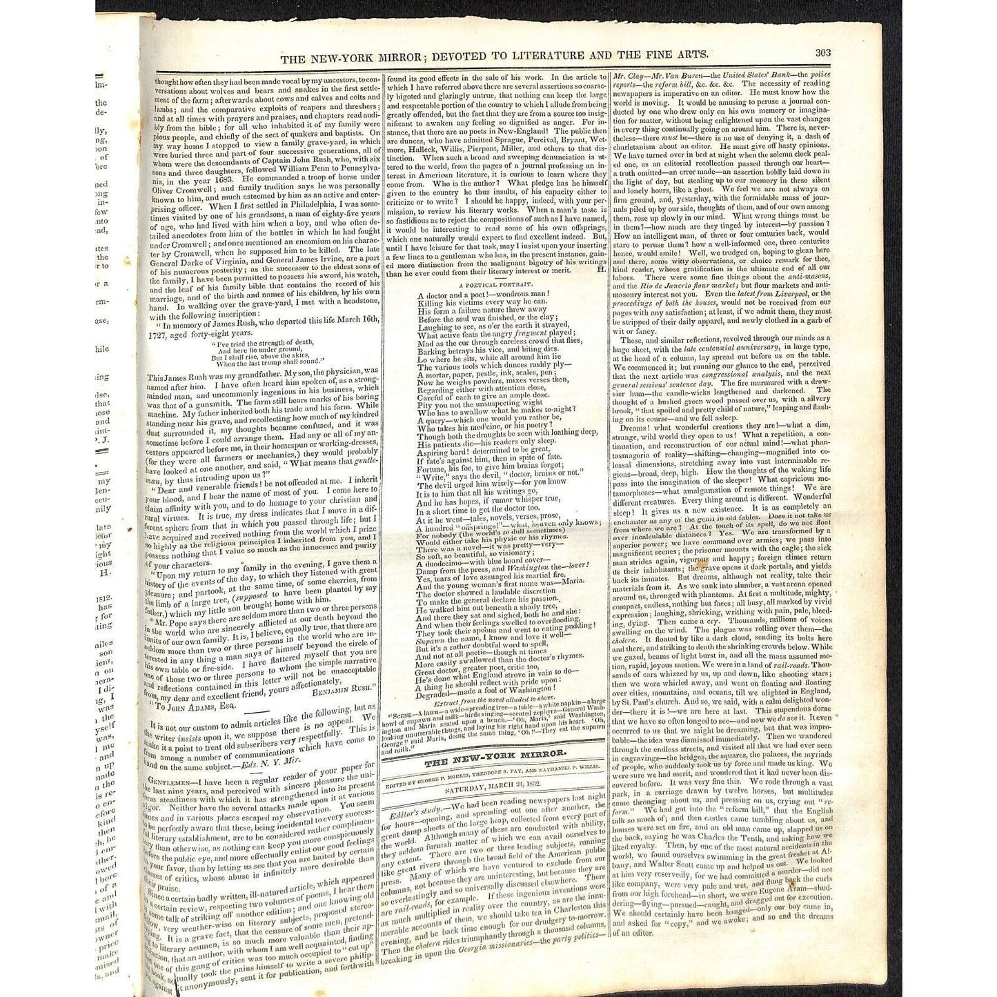 New-York Mirror Weekly Journal Literature Fine Arts Newspaper 3/24/32 8pp