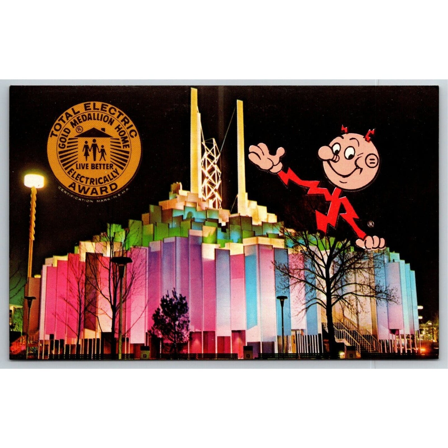 Vintage 1964-65 World's Fair Postcard - Reddy Kilowatt