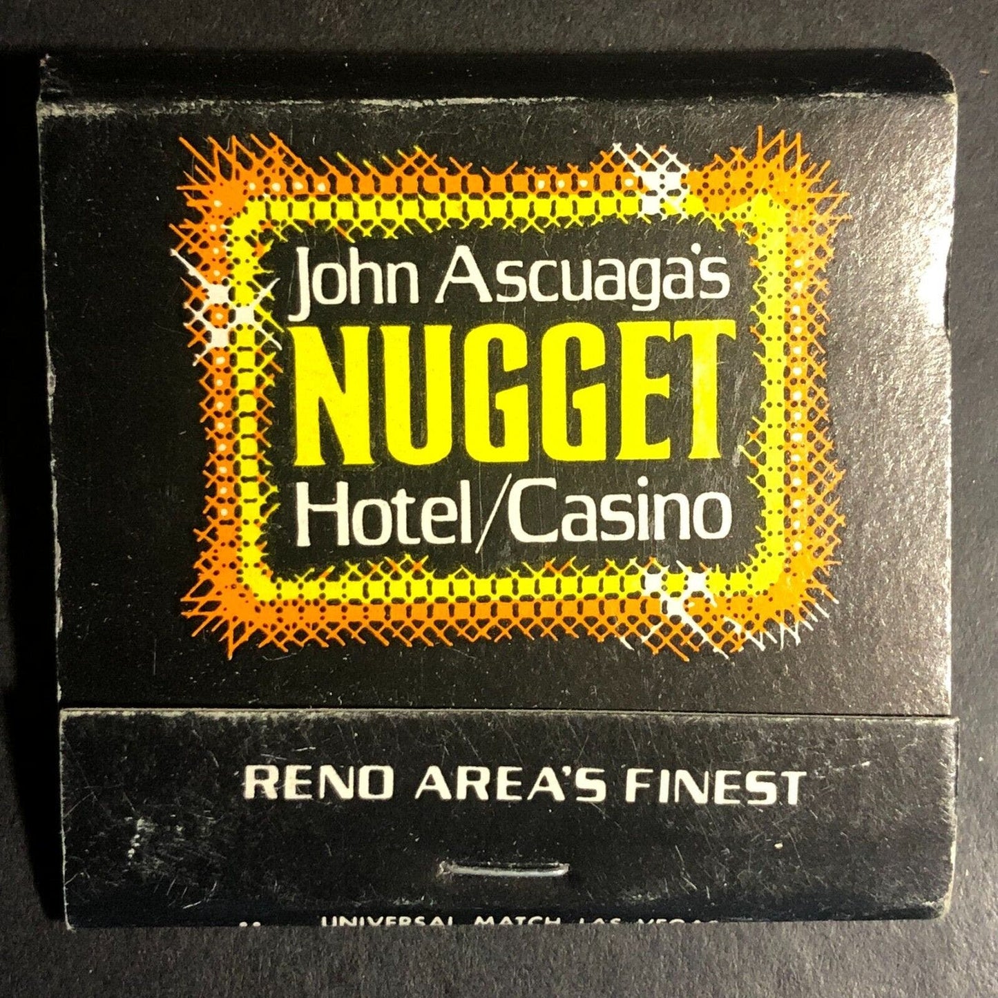 John Ascuaga's Nugget Hotel Casino Sparks, NV Full Matchbook c1980's