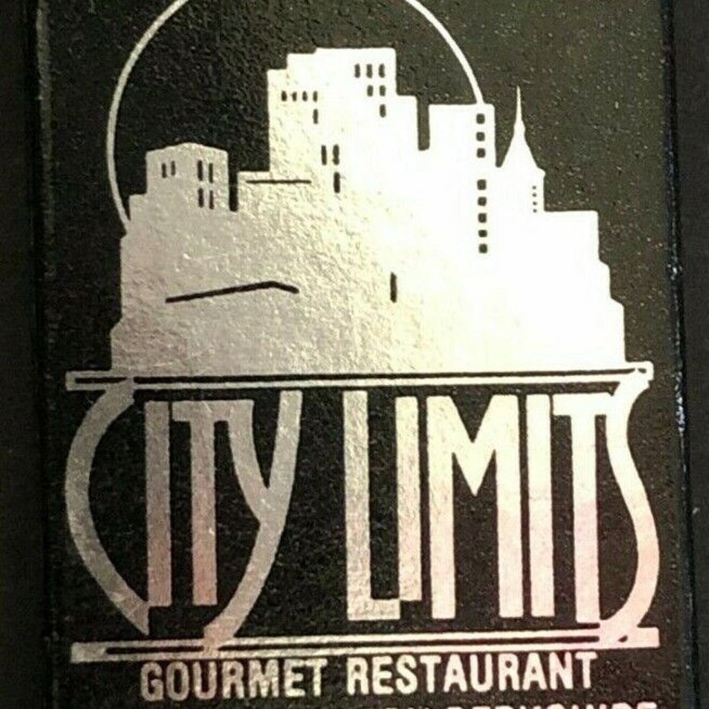c1970's-80's Wooden Matchbox Matchbook - City Limits Restaurant Reading, PA