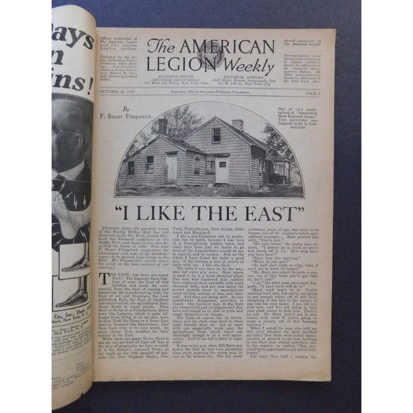 "The American Legion Weekly" Oct 1923 - 28 pgs.