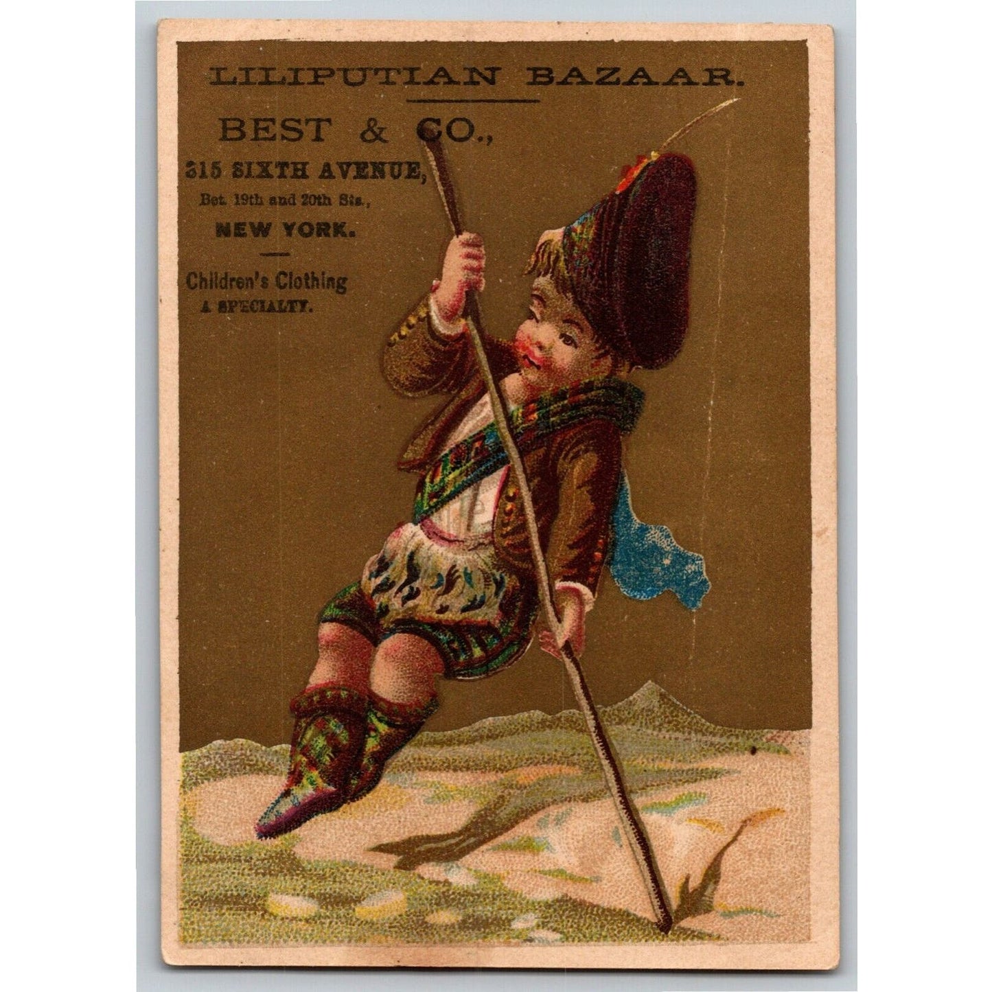 Liliputian Bazaar Best & Co. Sixth Ave Children's New York Victorian Trade Card
