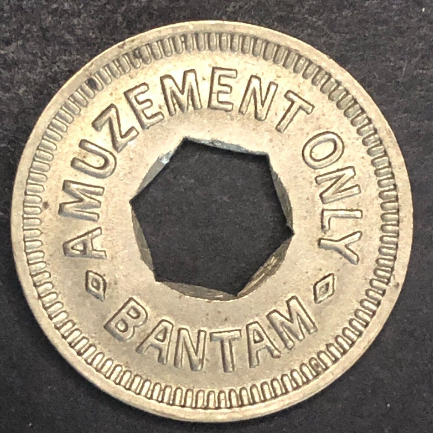 Bantam Amuzment Only Amusement Trade Token Brass 21mm
