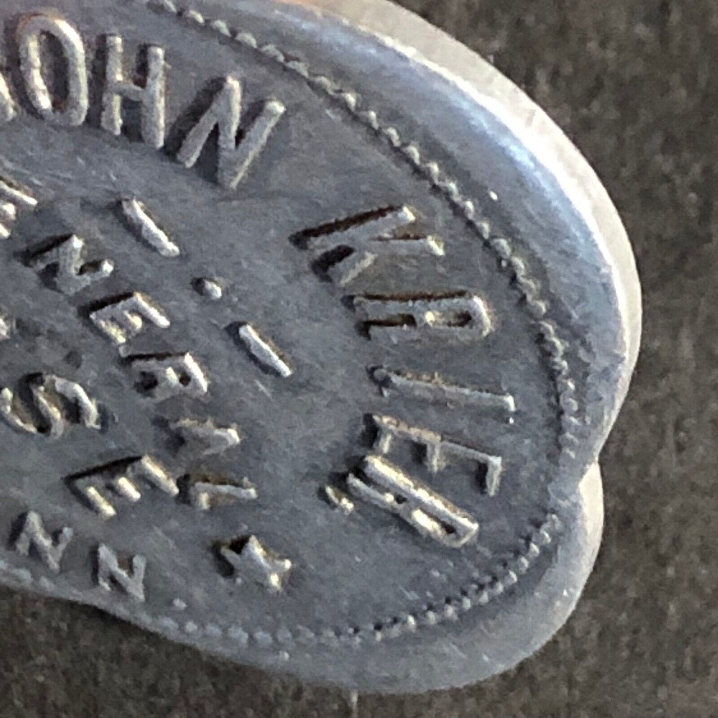 John Krier General Mdse. Iona, Minn G/F 25c Alum Scalloped Token 25.28mm Scarce