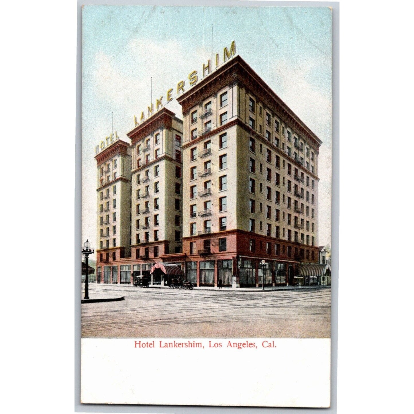 Hotel Lankershim Los Angeles, Cal Postcard c1910 NP