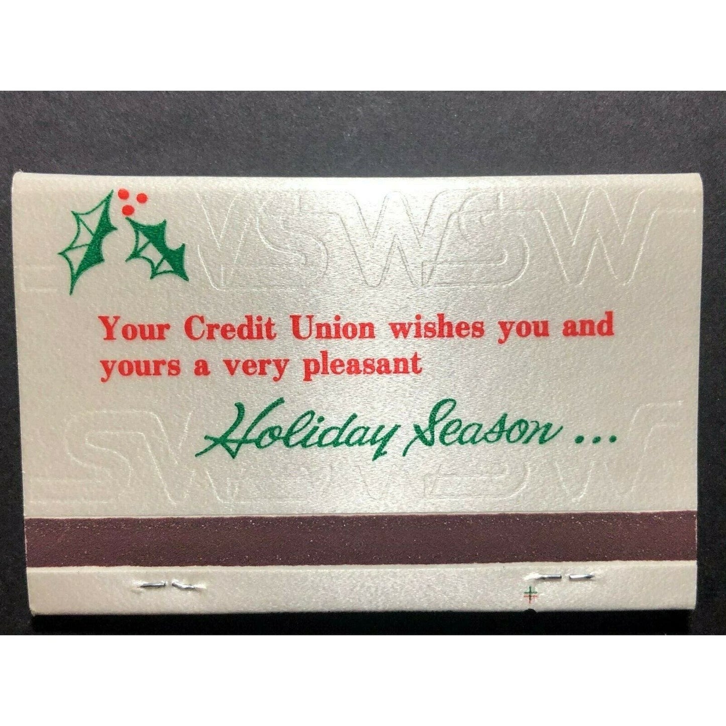 1980's Full Decorative Matchbook - Stanley Works Employee FCU New Britain, CT