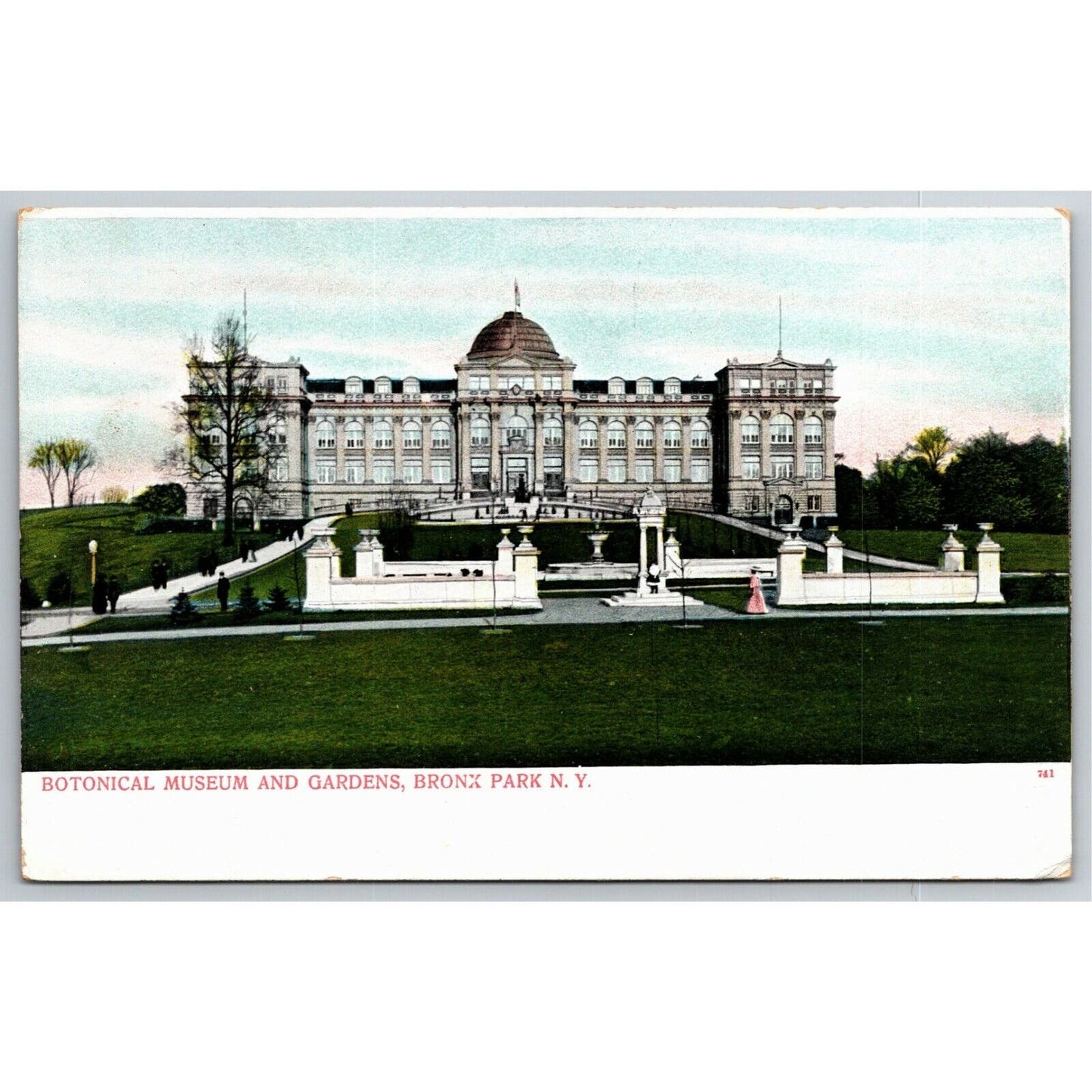 Vintage c1901-07 New York Postcard "Botonical Museum and Gardens" (Bosselman)