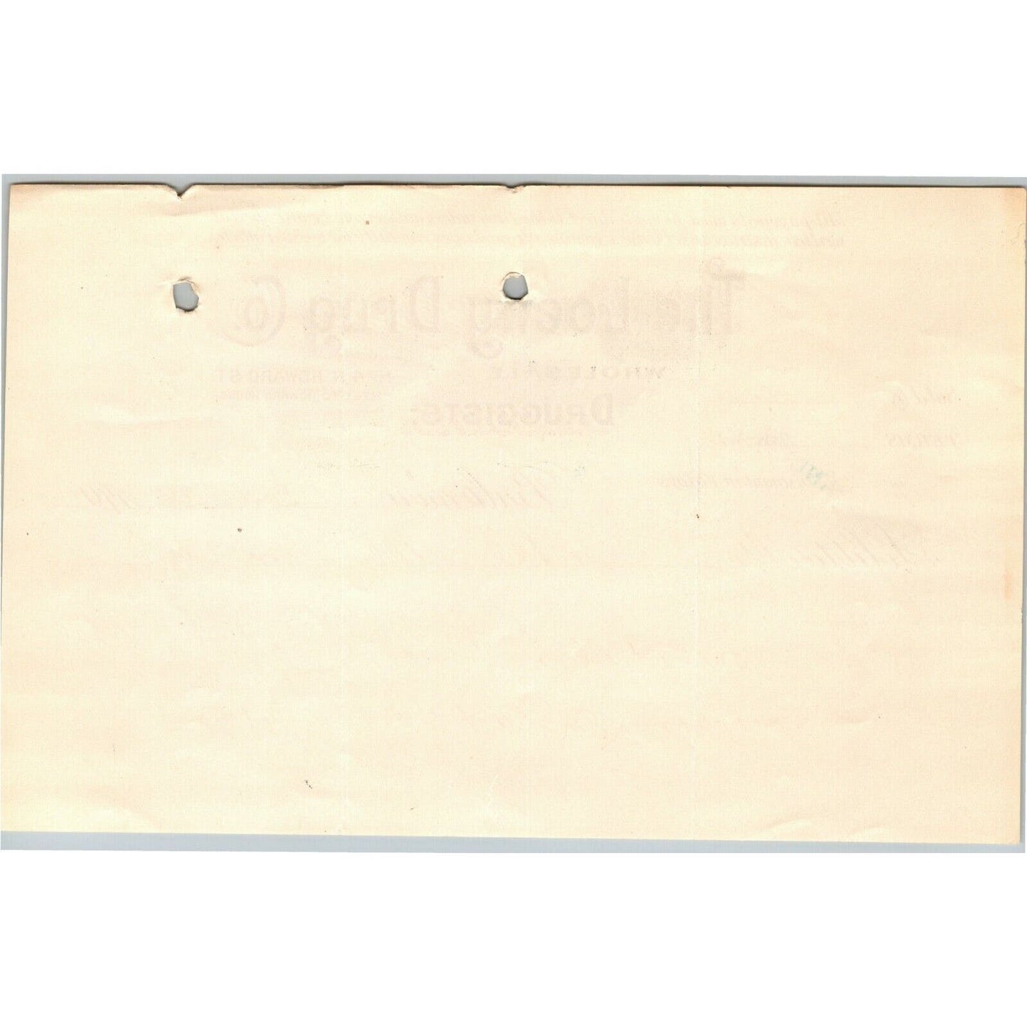 1901 Letterhead Billhead Loewy Drug Co. Druggist Baltimore - Ephraim Baker*