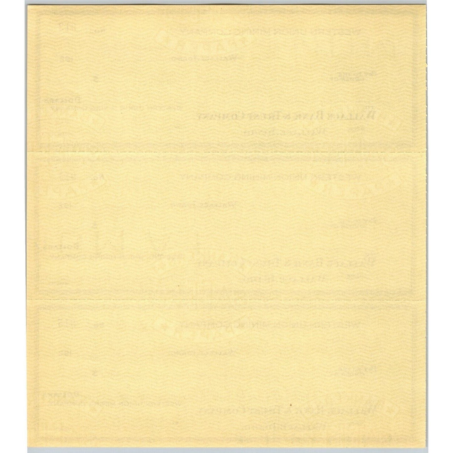 Wallace Idaho Western Union Mining Co. - Bank Check Sheet 1920