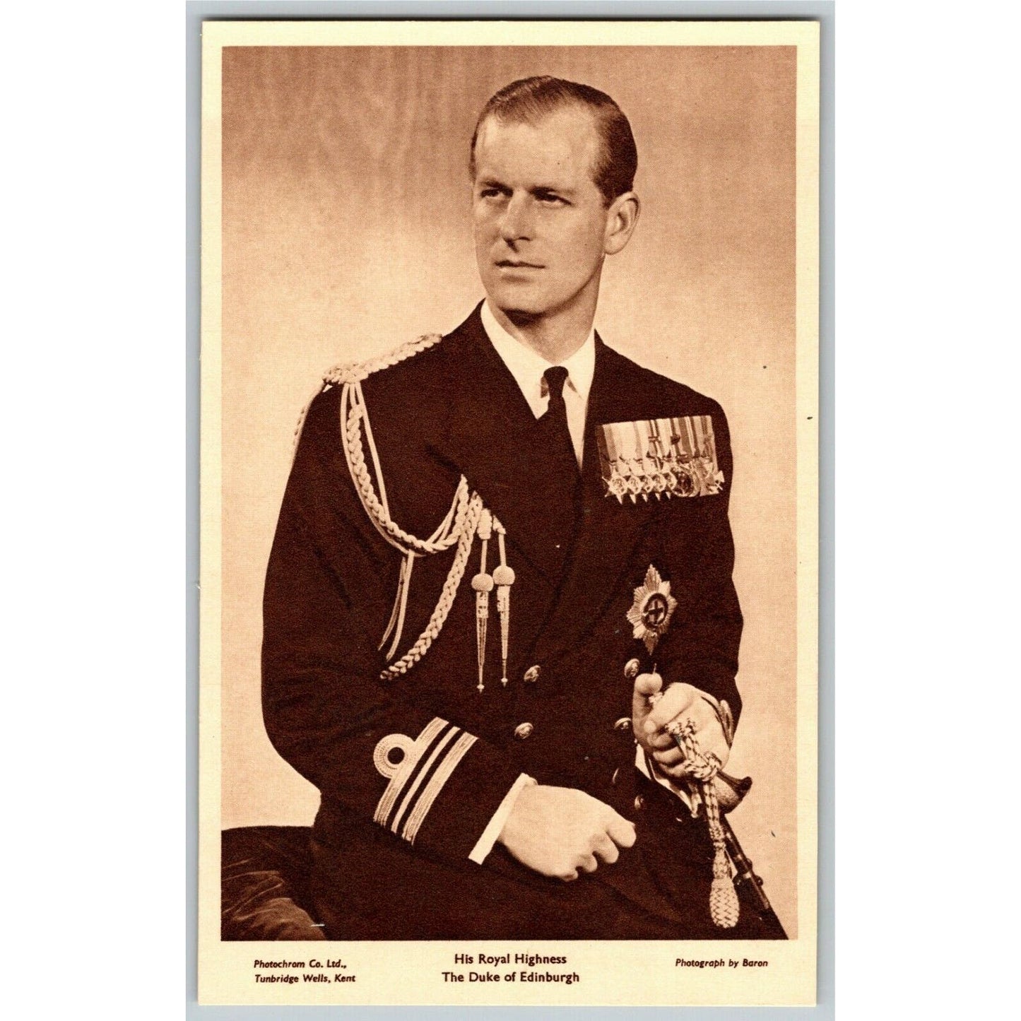 1940's The Duke of Edinburgh Portrait PPC Postcard Unposted