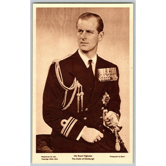 1940's The Duke of Edinburgh Portrait PPC Postcard Unposted