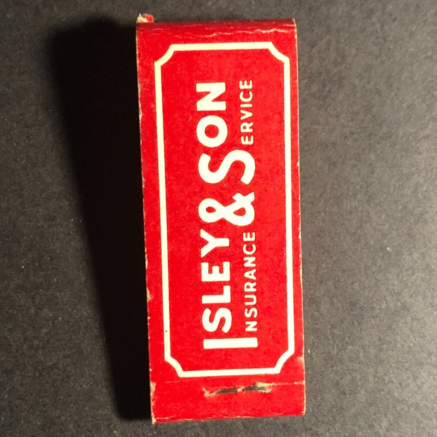 Isley & Son Insurance Watkins Glen, NY Full Matchbook Wooden c1950's-60's