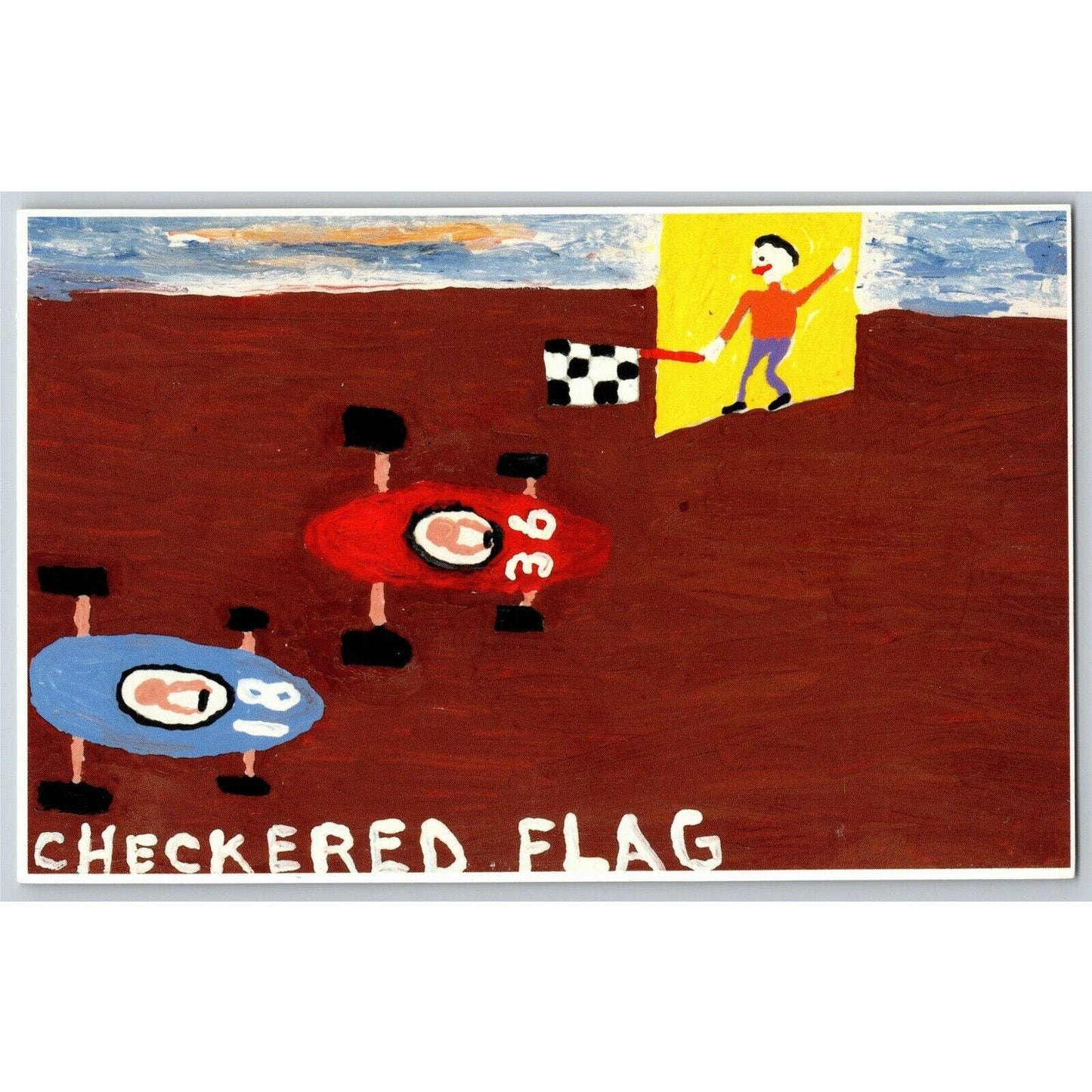 c1988 Indy 500 - Charles Howard Art - Motor Speedway NOS 4" x 5 3/4" Postcard