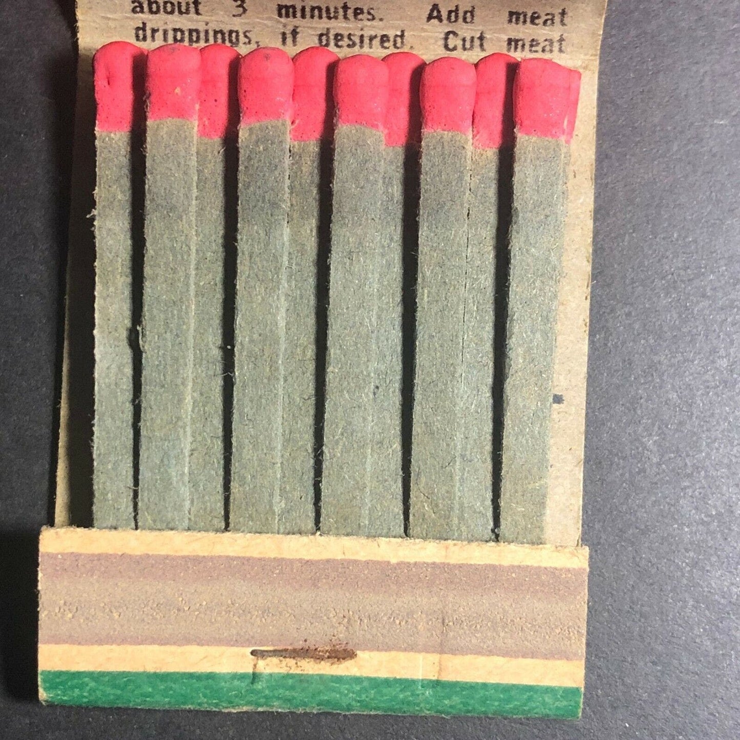 1960's Full Matchbook - Hunt's Tomato Sauce w/ 15 min. Meat Loaf Recipe