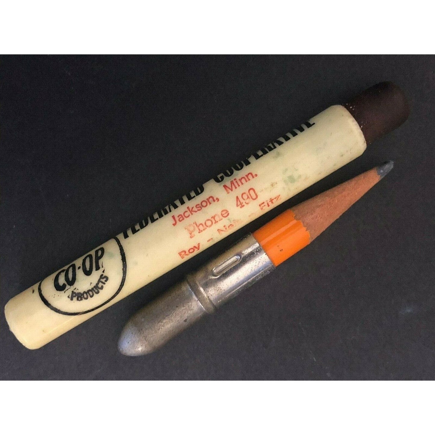 c1930's-40's "Federated CO-OP Jackson, MINN" Advertising Bullet Pencil