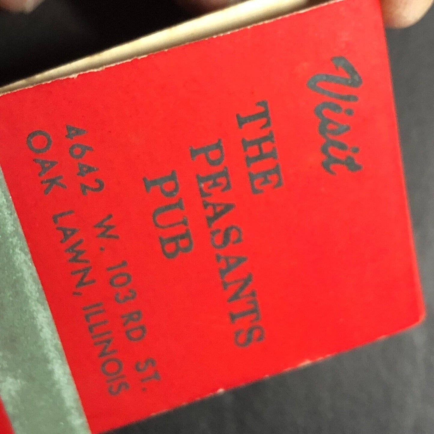 Kings Inn / Peasants Pub Oak Lawn, IL Near Full (-1) Matchbook c1968-73