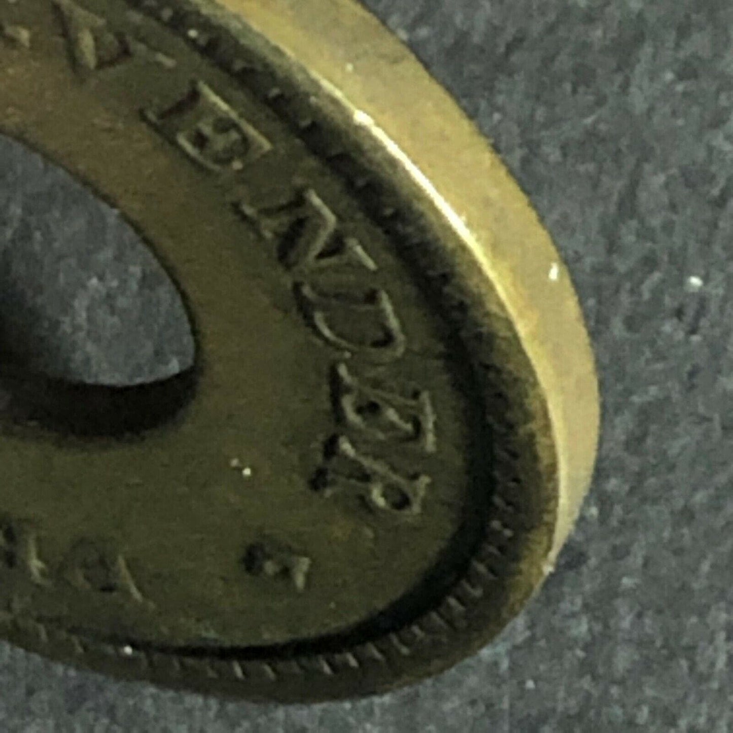 Loaned For Amusement Only - Property of O.K. Vender Brass Donut Token 21mm