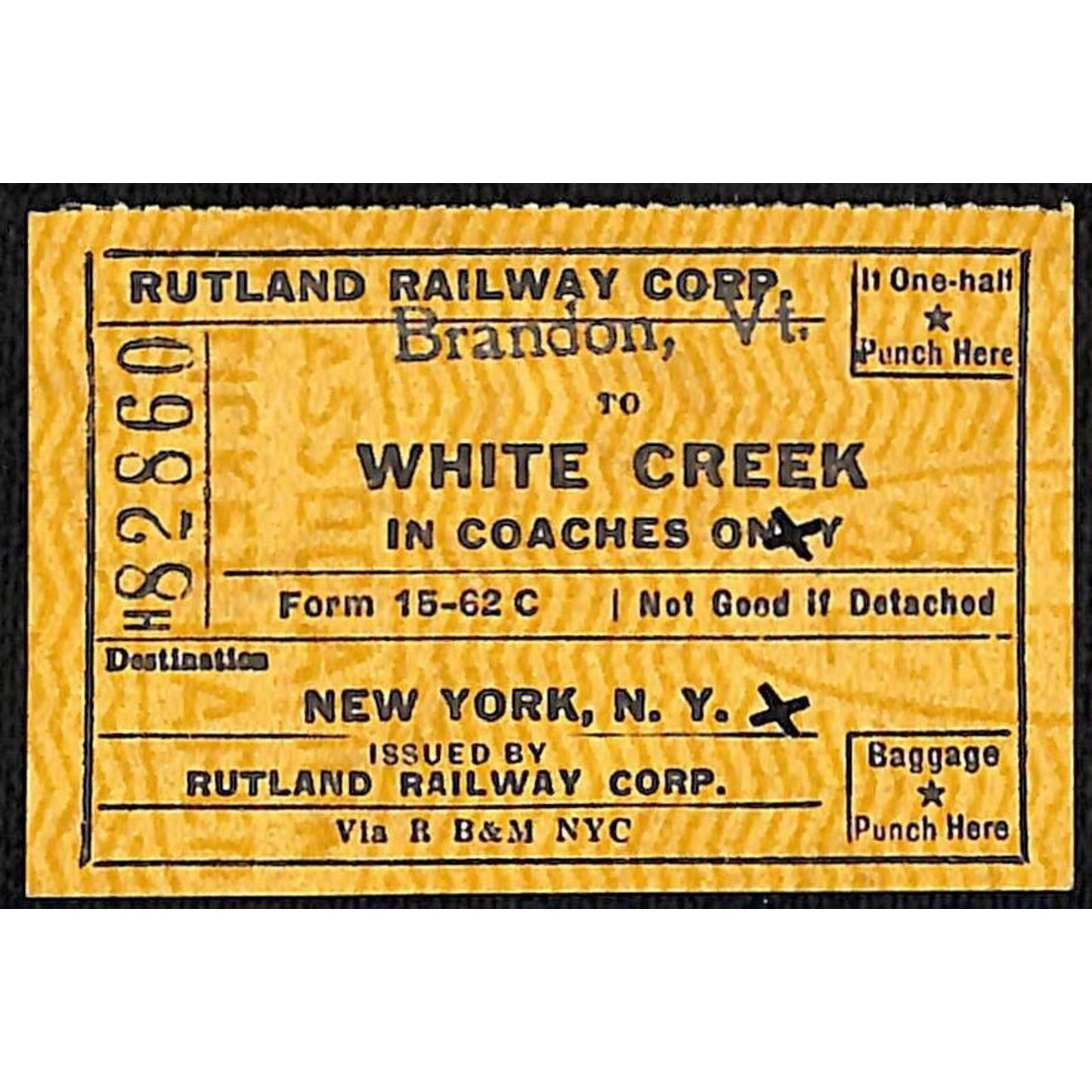 Group of 16 Mostly 1953 Rutland Railroad Tickets / Stubs