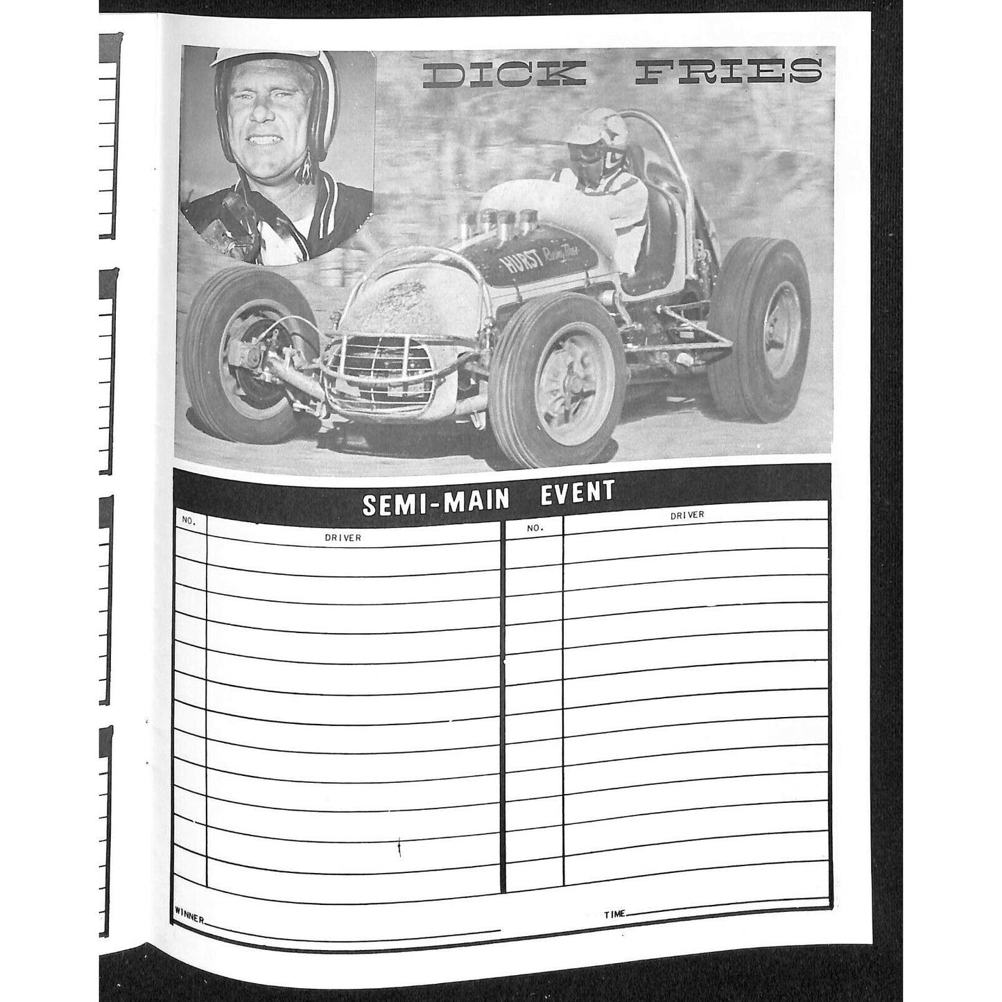 Scarce 8/6 1966 Sprint Car Auto Racing CRA Program Whiteman Speedway 16pp.