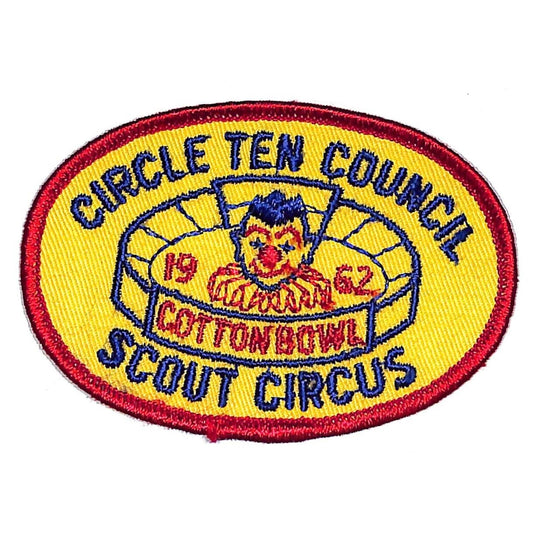 BSA Patch Circle Ten Council 1962 Cotton Bowl Scout Circus VGC Scarce