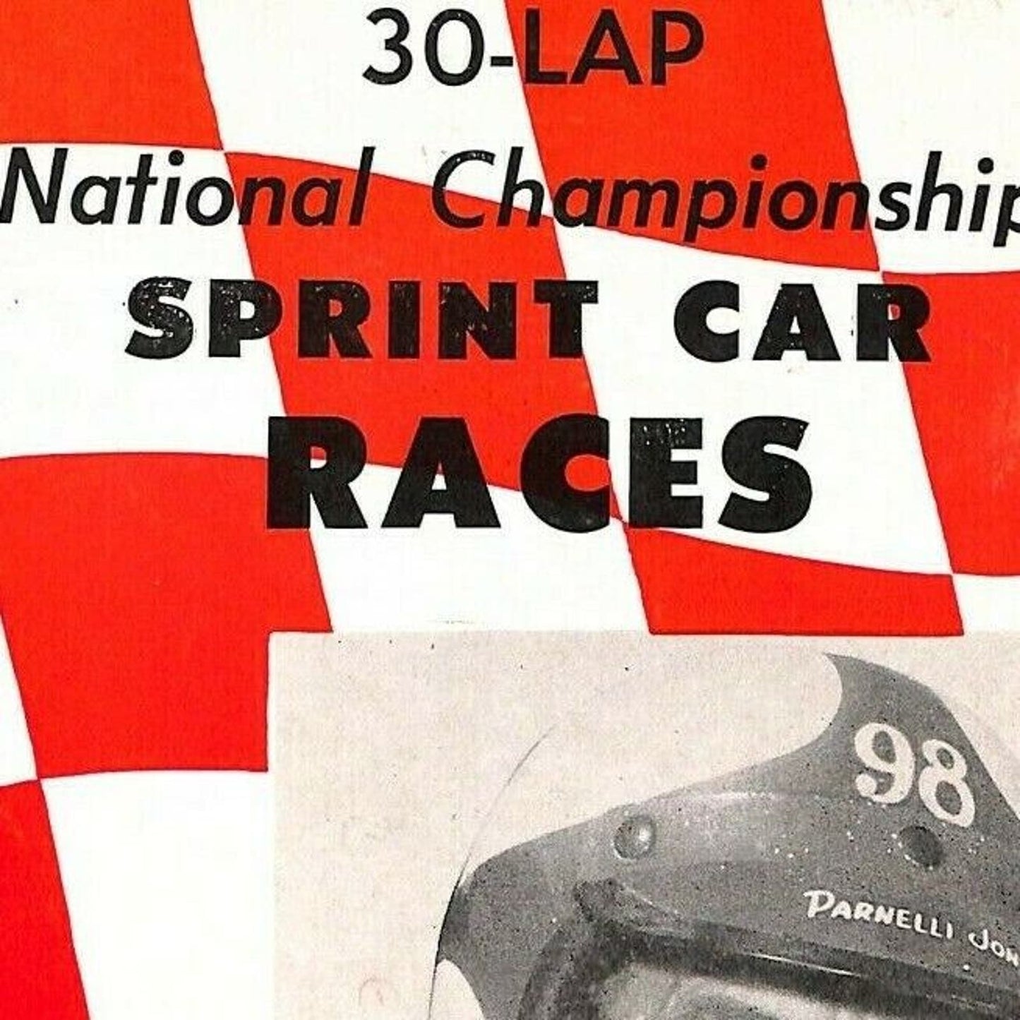 Scarce 11/10 1962 Auto Racing USAC Program Ascot Gardena, CA 16pp Parnelli Jones