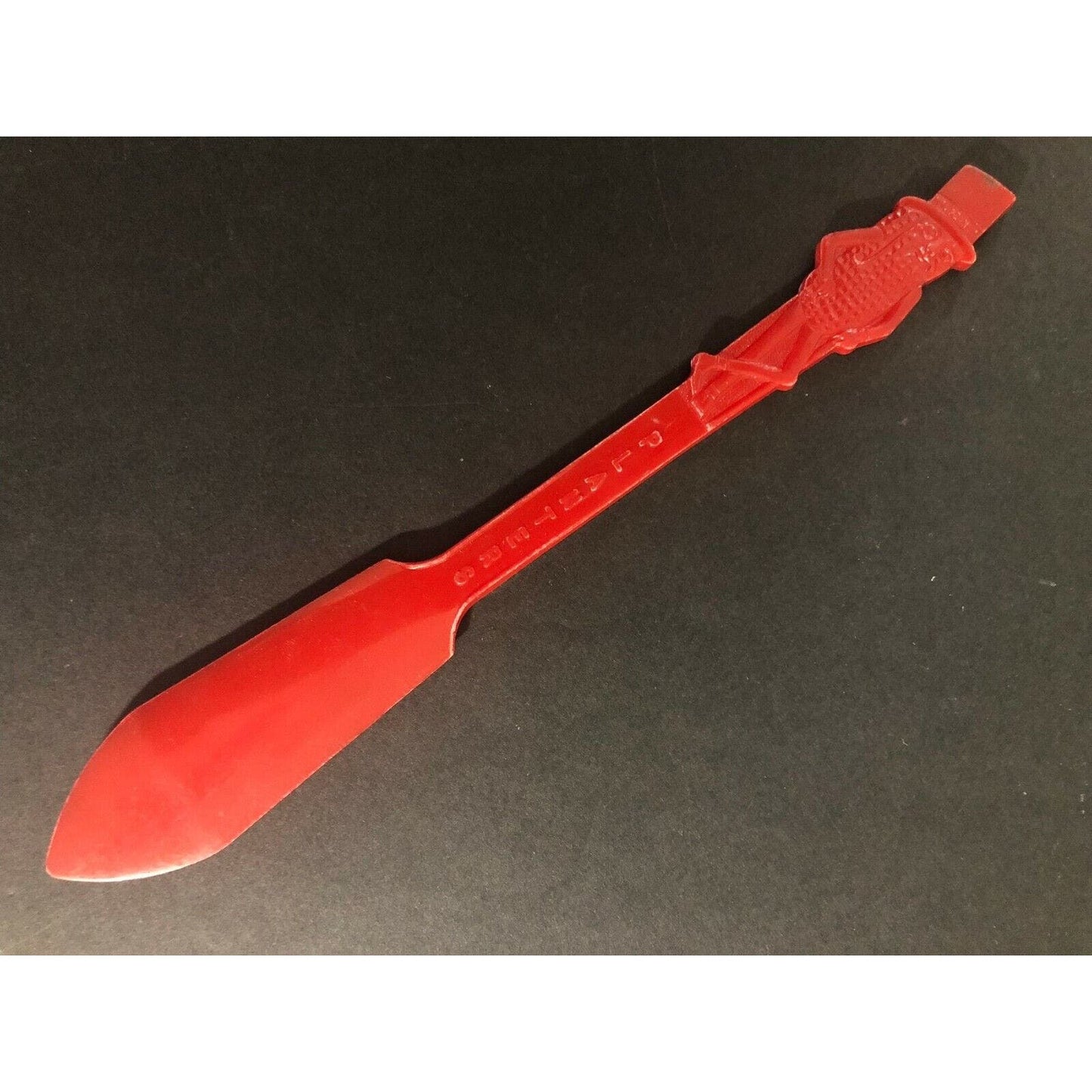 Mr. Peanut Red Spreader / Scraper Knife 6 1/2" c1950's-60's - VGC