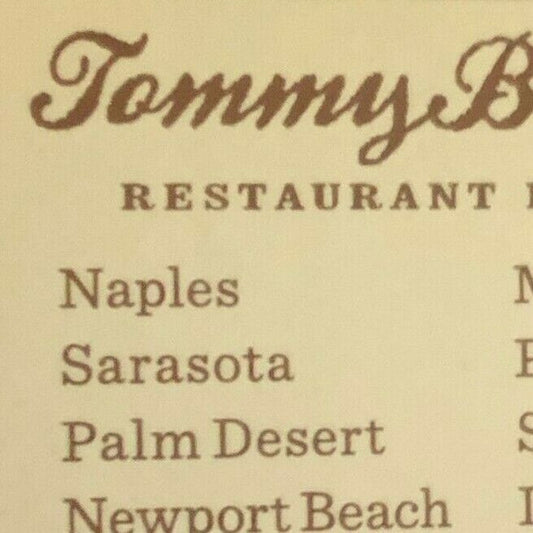 c1990's Wooden Matchbox Matchbook - Tommy Bahama Restaurants