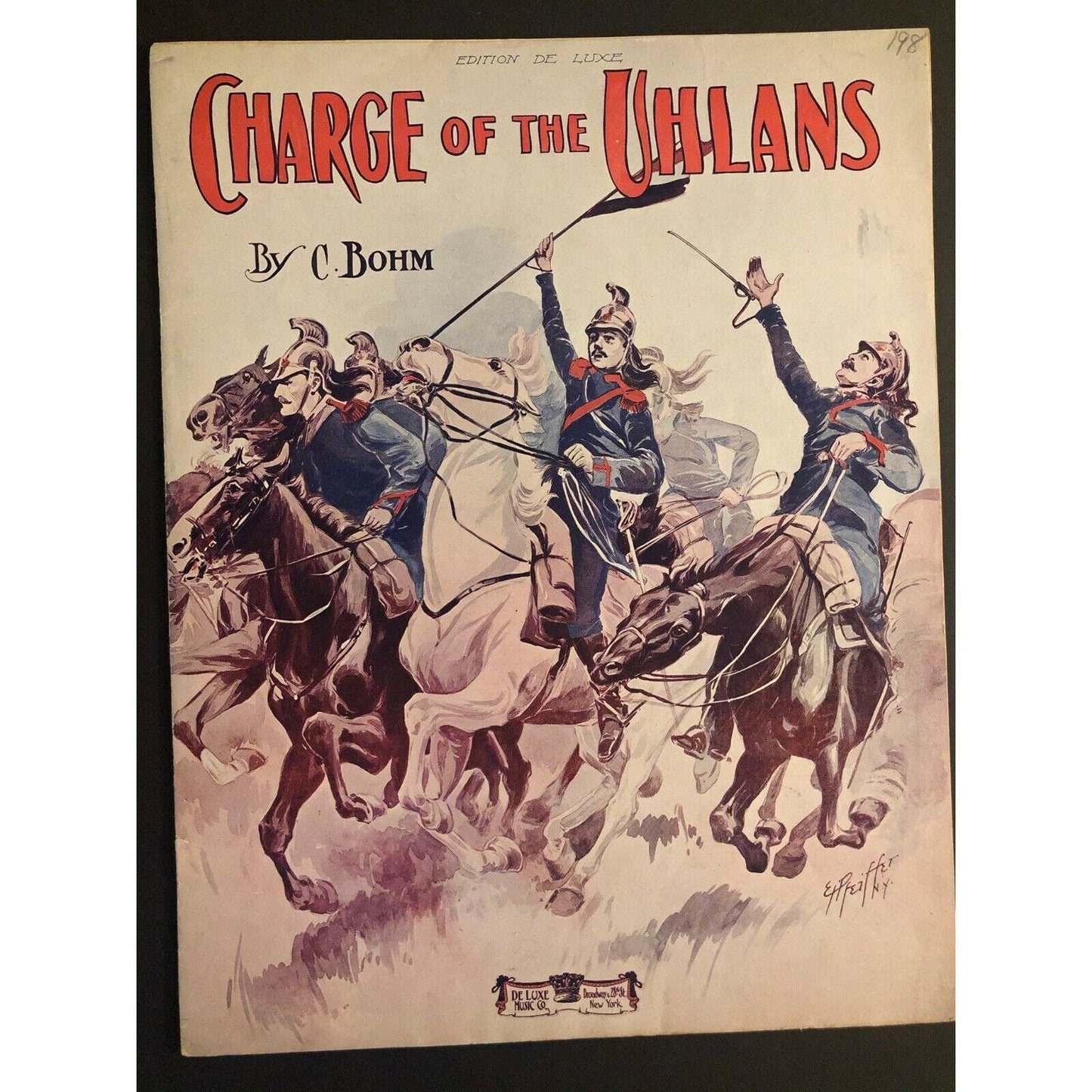 Vintage WWI Sheet Music "Charge of the Uhlans"