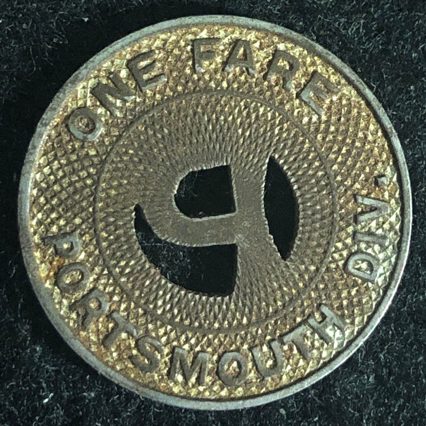 Virginia Electric & Power Co. "One Fare Portsmouth Div." Token 23mm Scarce