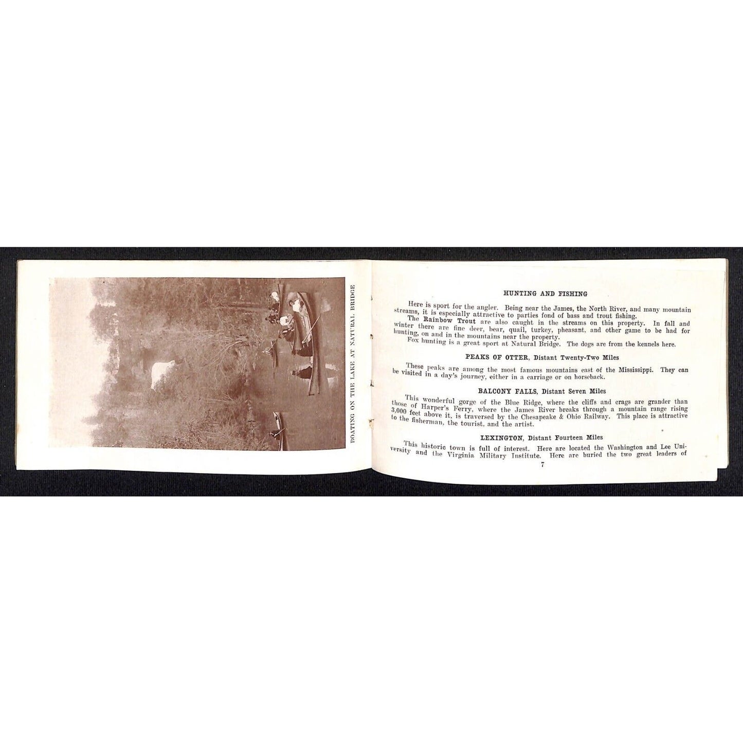 Natural Bridge, VA Hotel Small Pictorial Souvenir Booklet c1883 18pp.
