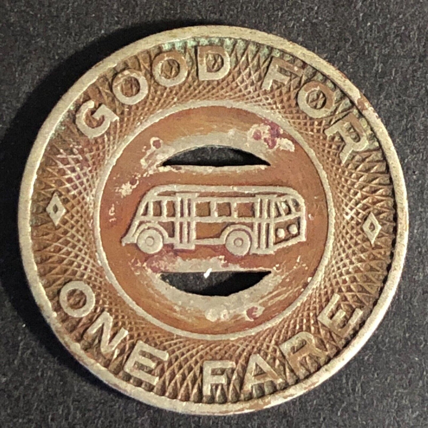 Washington City Bus Lines (PA) Bronze G/F One Fare 23mm - Scarce