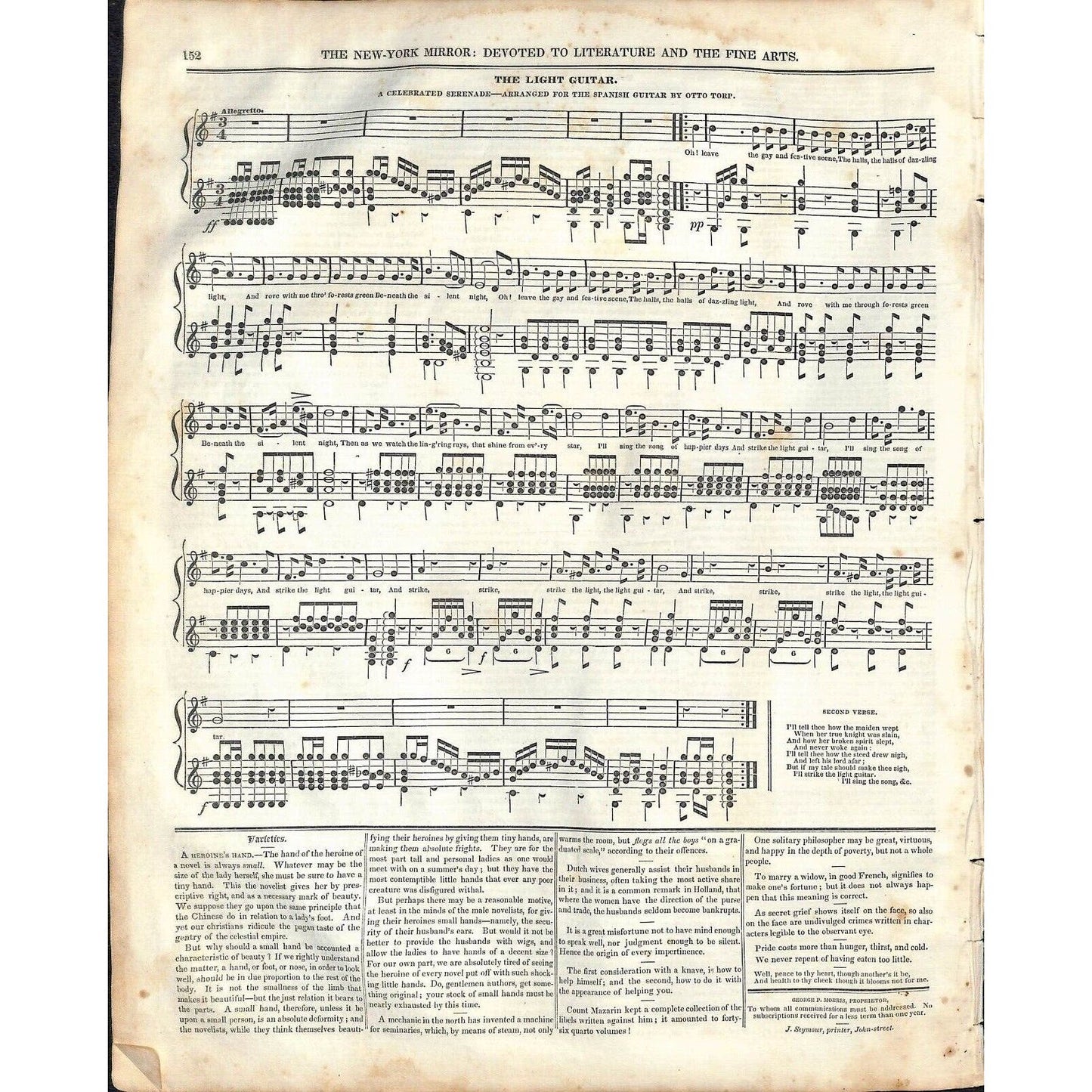New-York Mirror Weekly Journal Literature Fine Arts Newspaper - Nov 12 1831 8pp