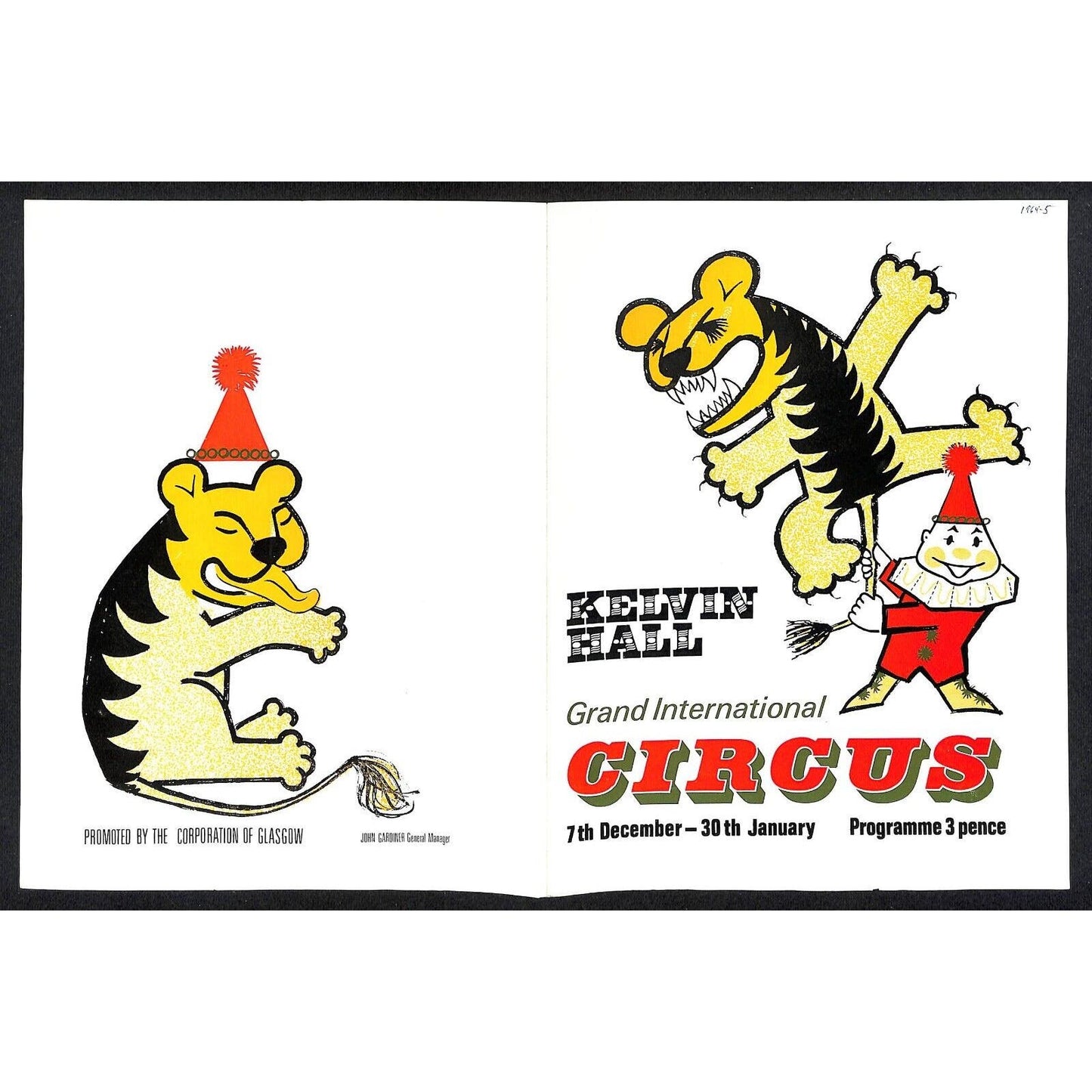 Grand International Circus Kelvin Hall 1964-65 Programme Glasgow VGC