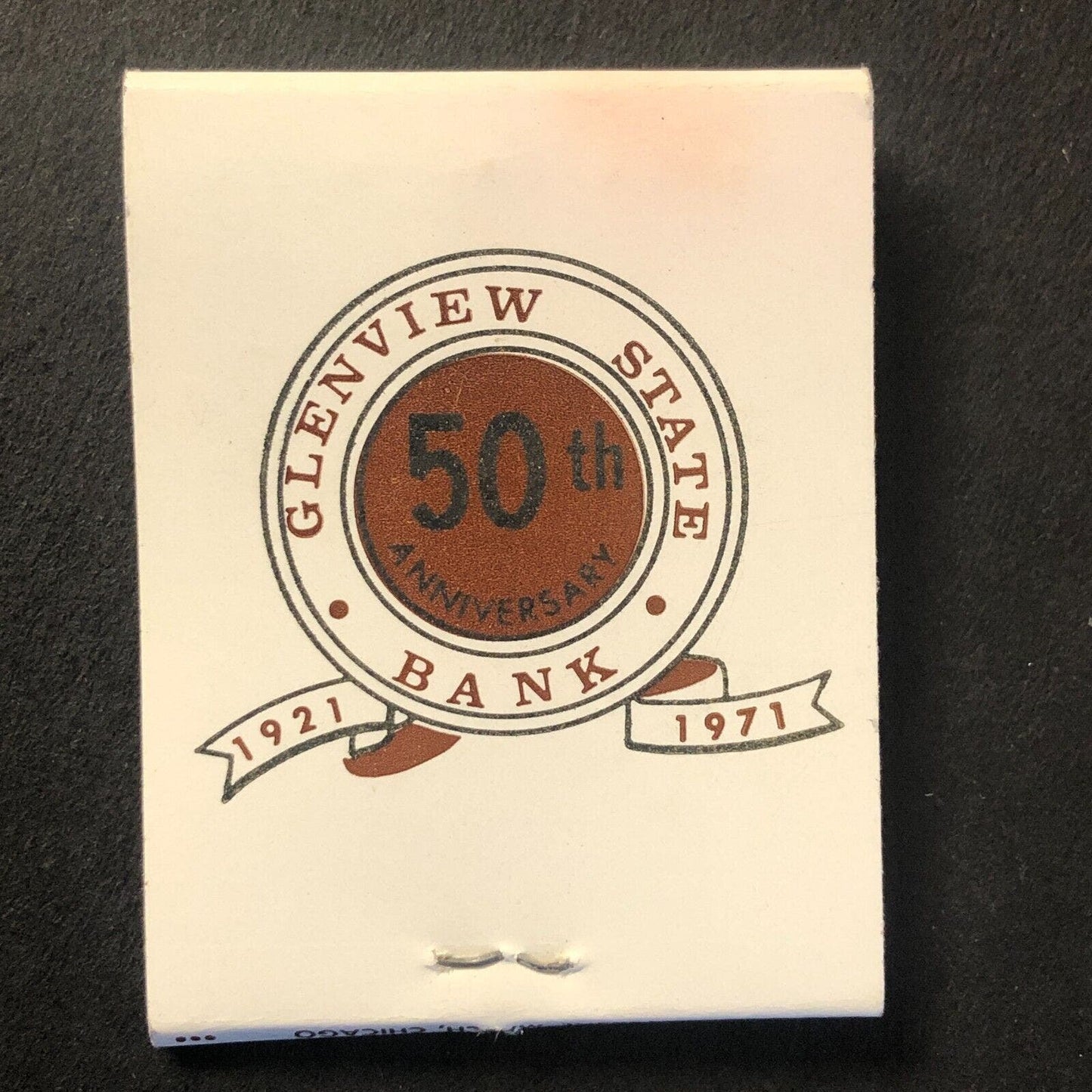 Glenview State Bank Chicago 50th Anniv. Vintage Full Matchbook c1971 VGC