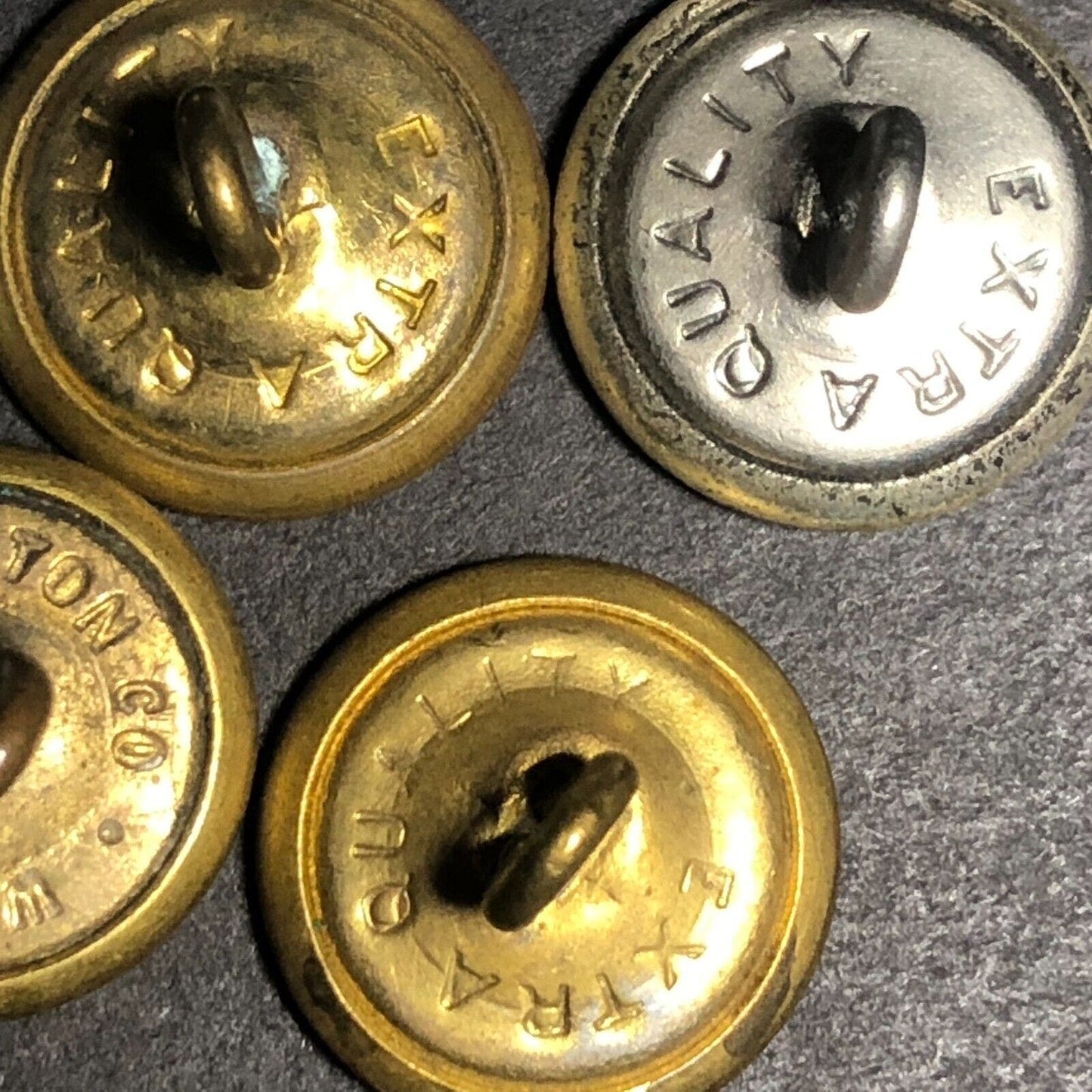 11 New York Central Brass / Silvertone Uniform Button - Mixed Manufacturers