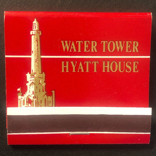 Water Tower Hyatt House Chicago, IL Vintage Full Matchbook c1966-73 VGC