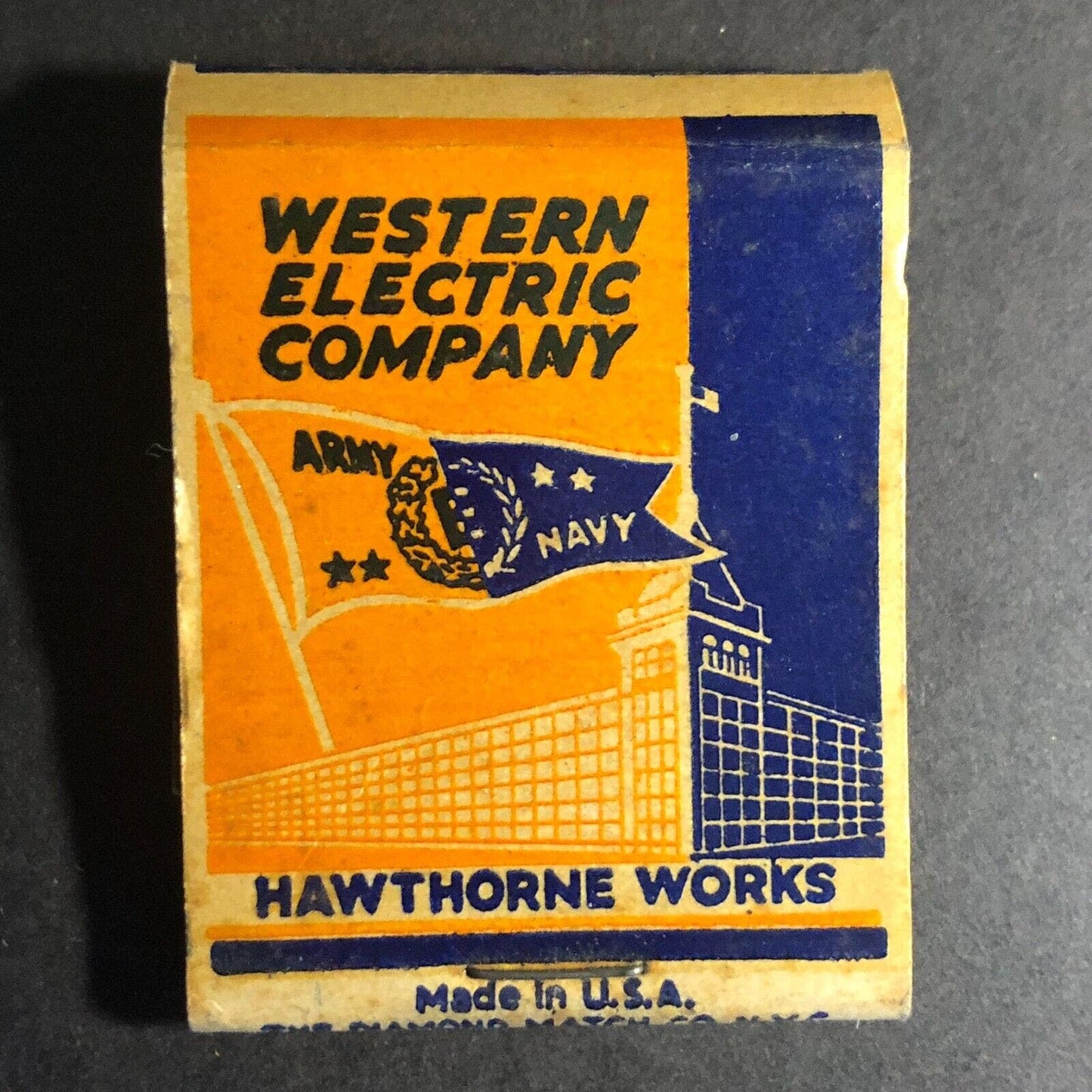 Western Electric Hawthorne Works Bell Telephone Matchbook c1930's-40's (#6)