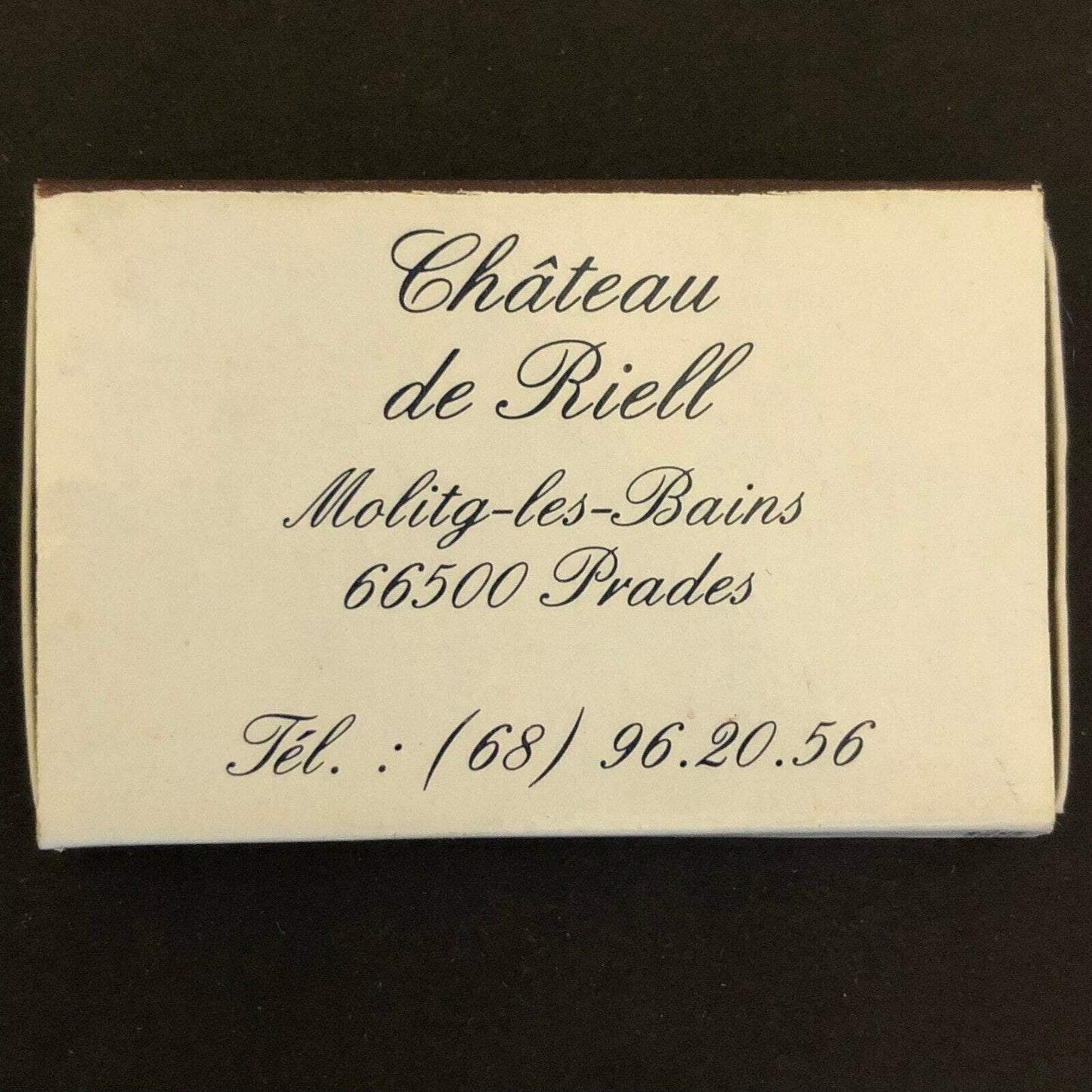 c1970's-80's Wooden Matchbox Matchbook "Chateau de Riell"