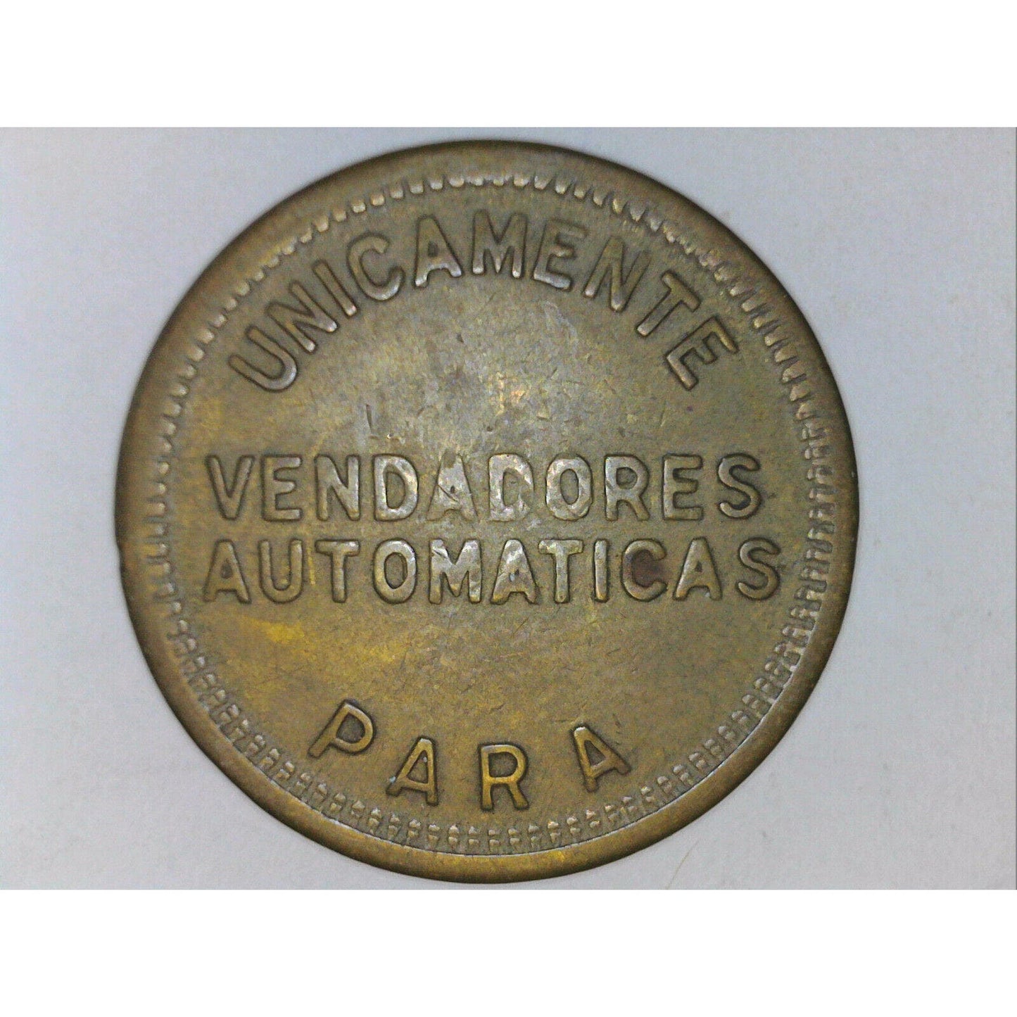 21mm Coca M.R. Ficha Para Unicamente Vendadores Automaticas Cola Brass Token