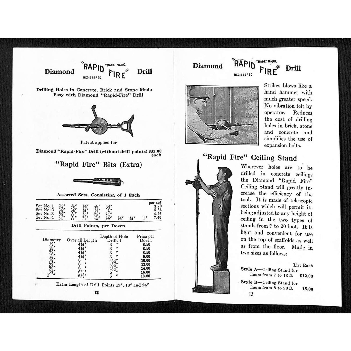 Diamond Expansion Bolt Co. Catalogue West & Cedar St NYC 16pp c1915-20's VGC