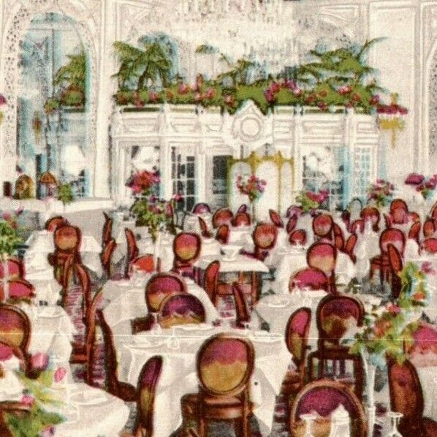 "The Blackstone" Main Restaurant Chicago - Vintage Postcard NP