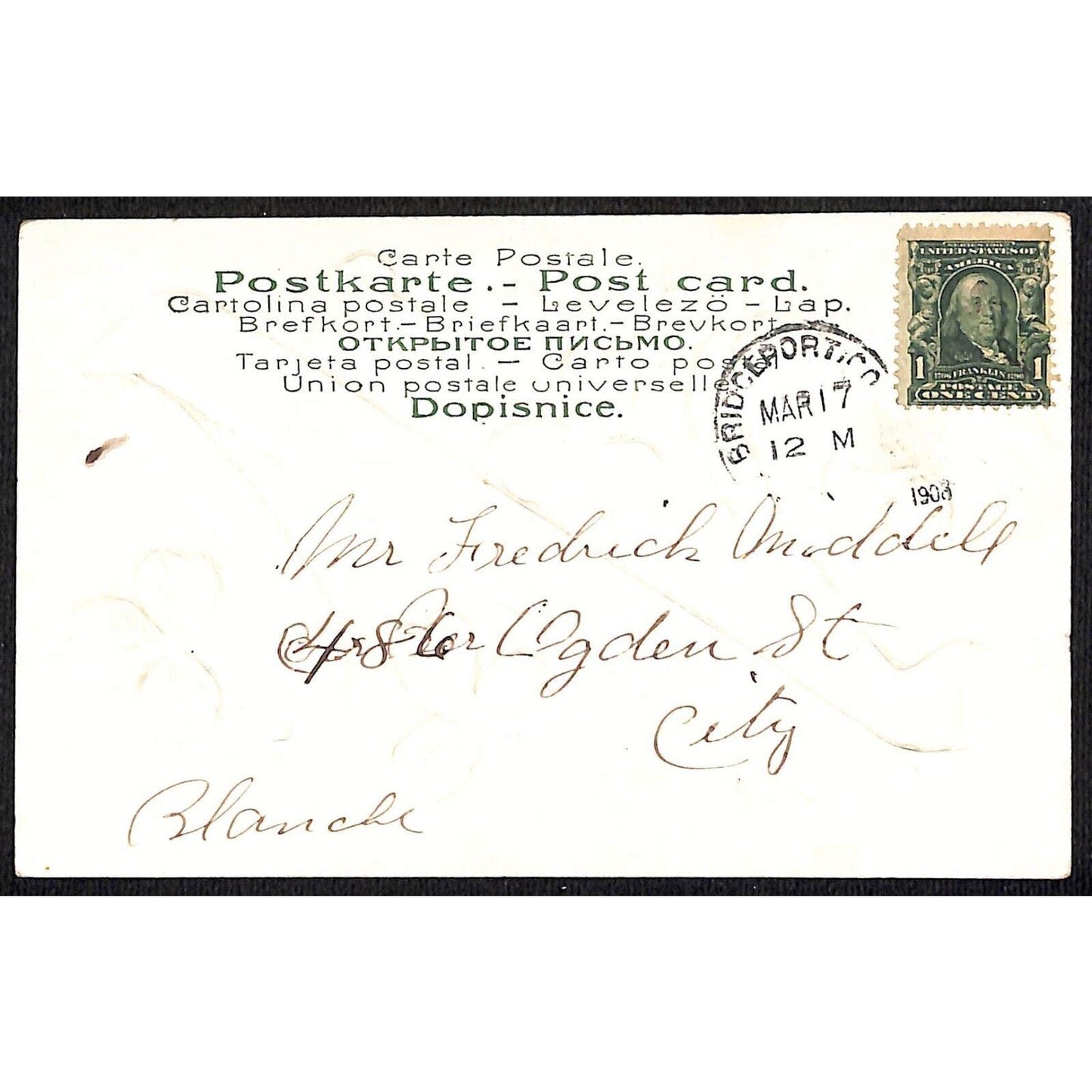 Ireland Postcard "Erin Go Bragh" Clovers Emboss 1909