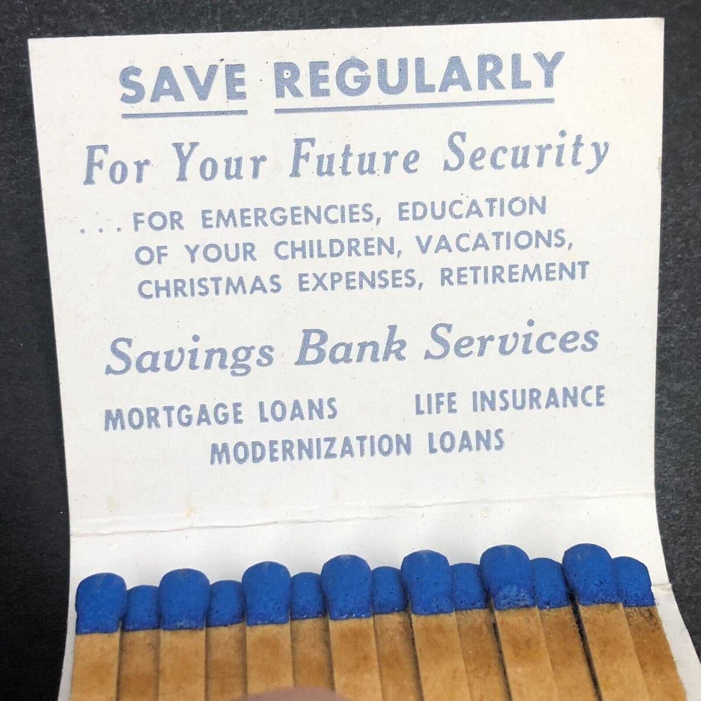 Jamaica Savings Bank Long Island Full Matchbook c1960's-73 VGC Scarce