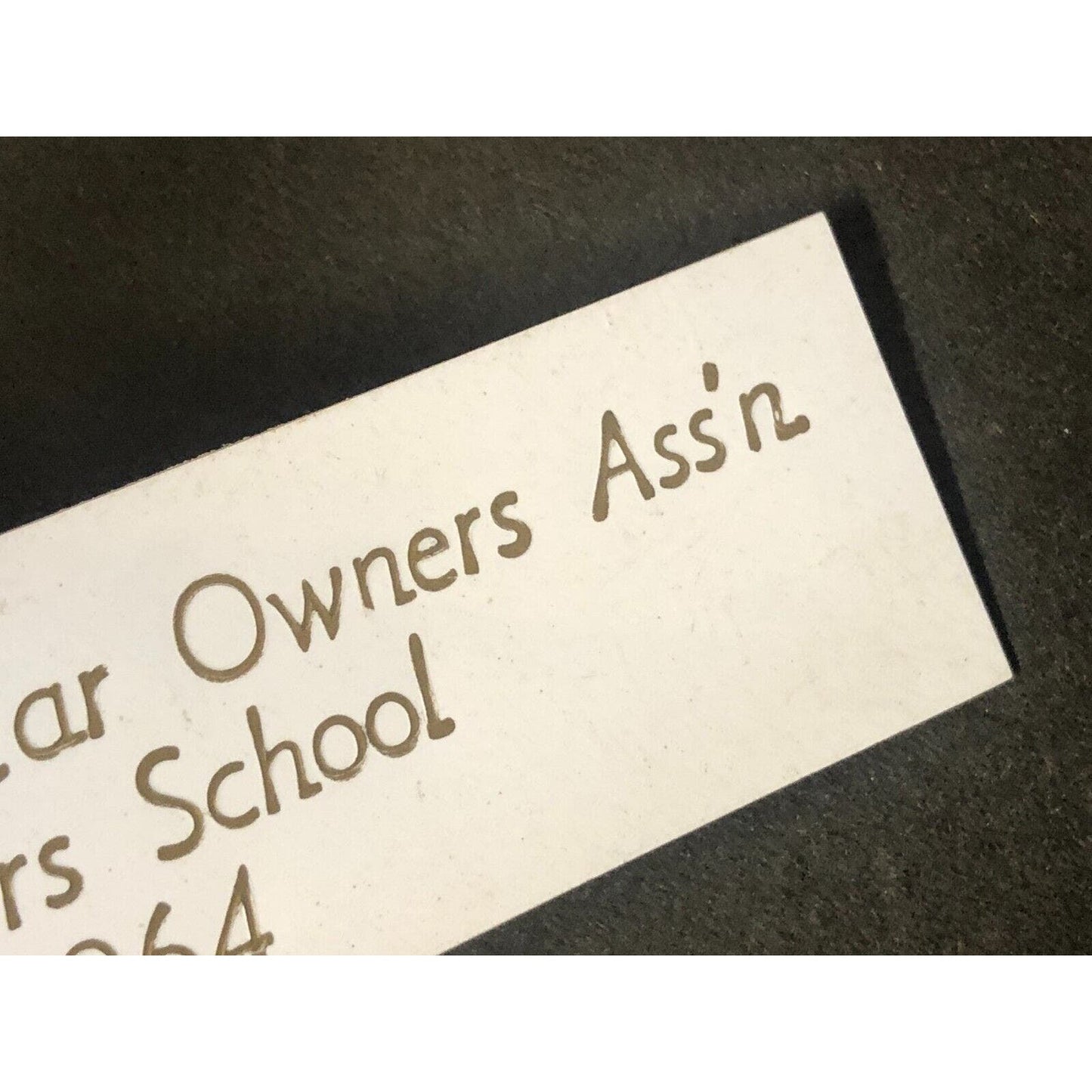 BSCOA British Sports Car Owners Assc 1964 Drivers School Auto Racing Wall Plaque