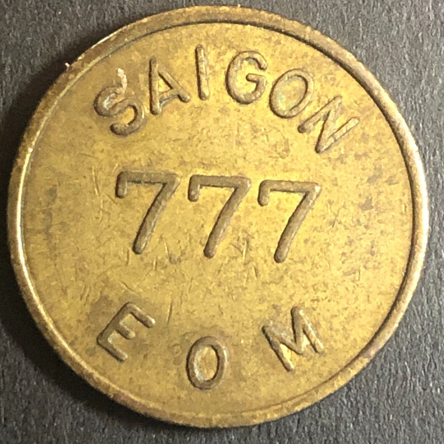 Vietnam Trade Token Military Saigon EOM "777" - 21mm