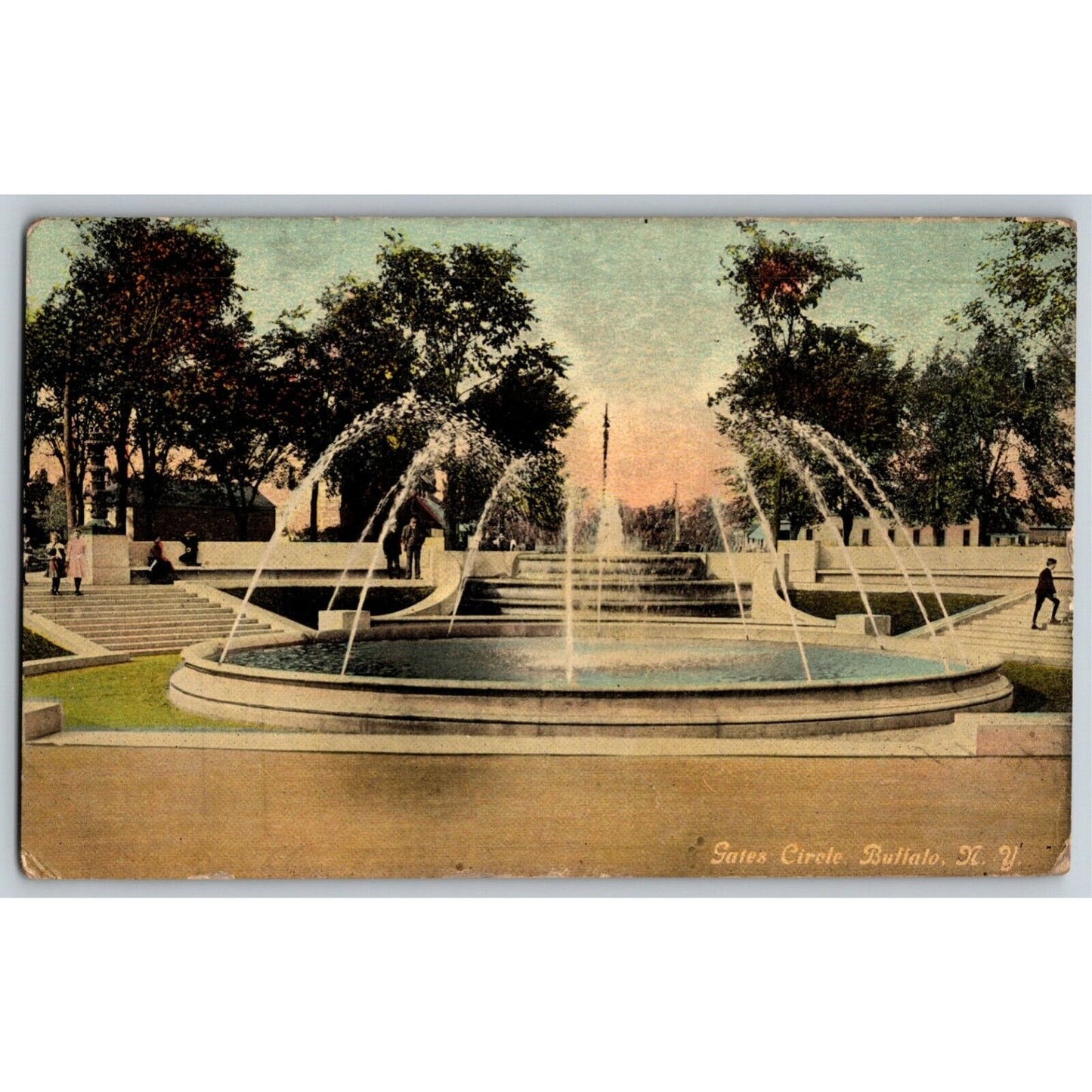 "Gates Circle, Buffalo, NY" NP Vintage Postcard